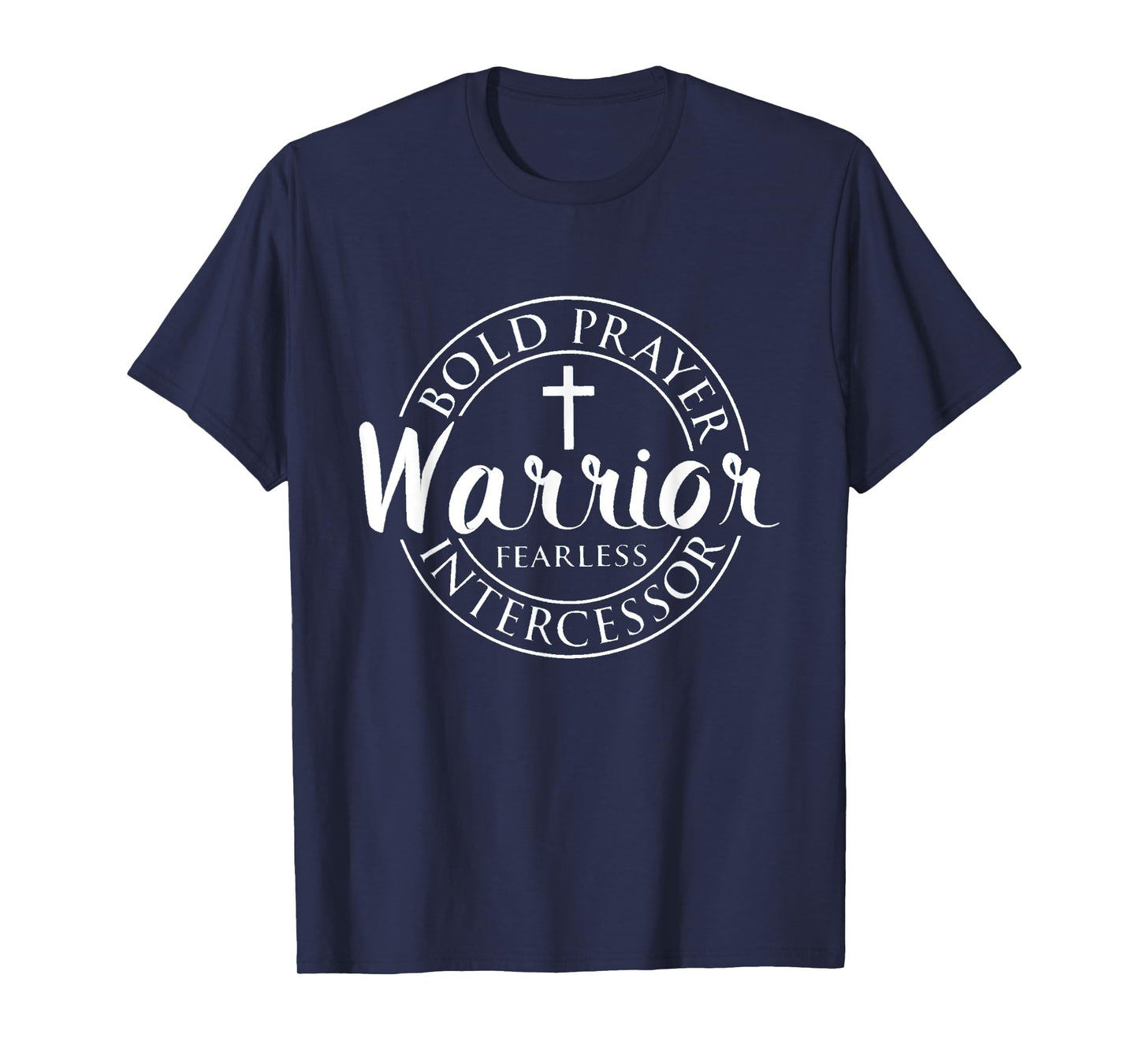 Prayer Warrior Black Unisex-Adults T-Shirt, Small, Short Sleeve, Religious Theme