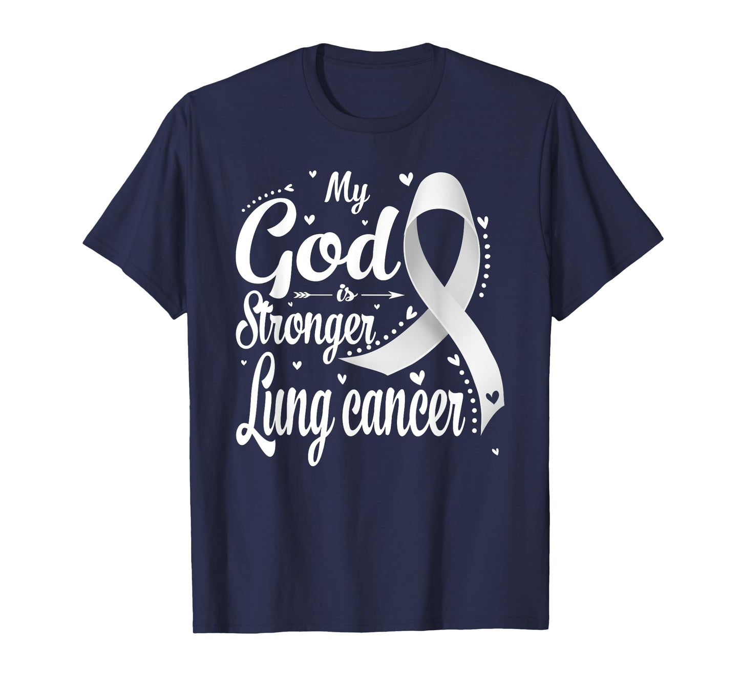 My God is Stronger Than Lung Cancer Awareness Warrior T-Shirt