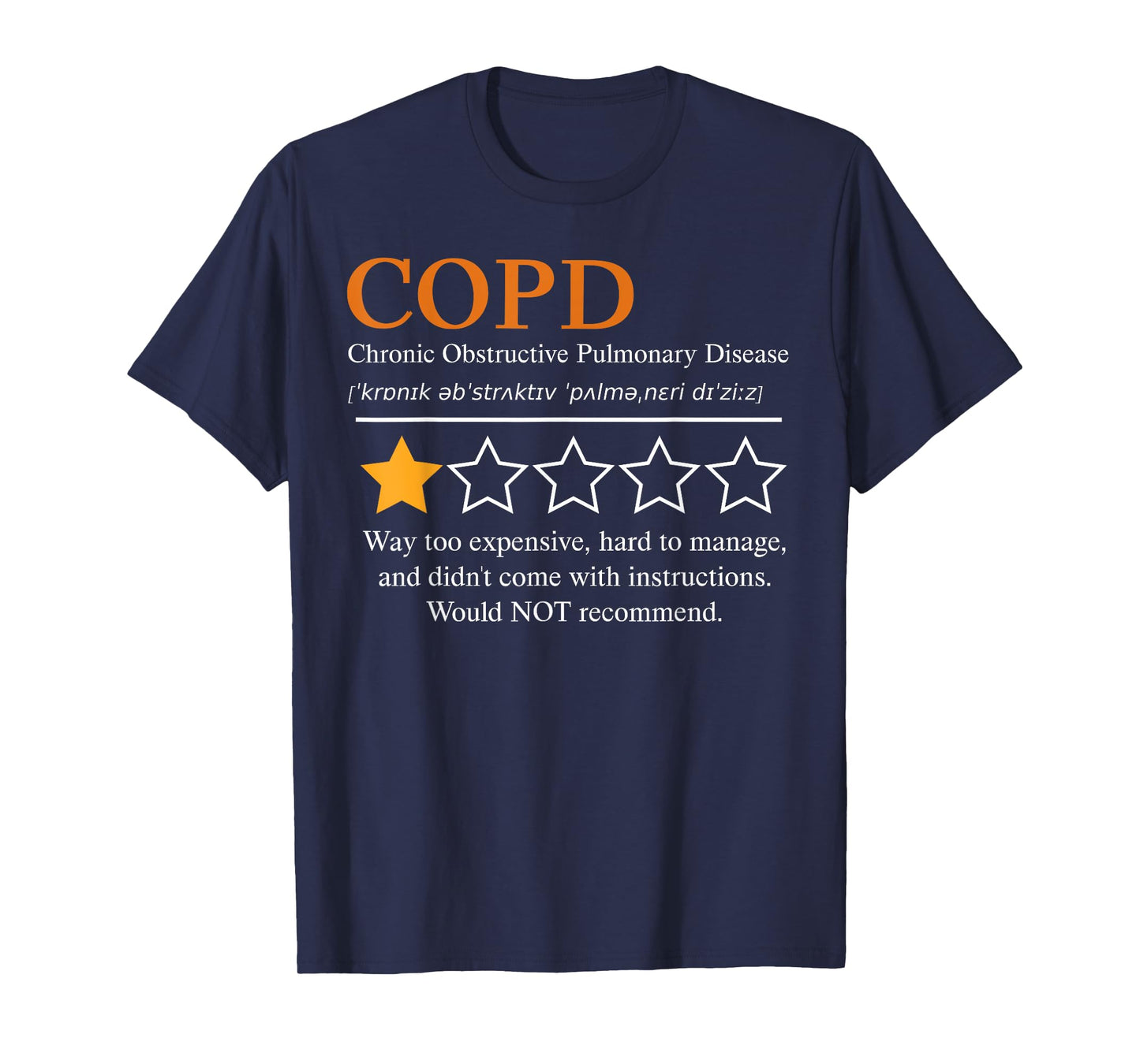 COPD Awareness Pulmonary Lung Disease Emphysema Warrior 2025 T-Shirt