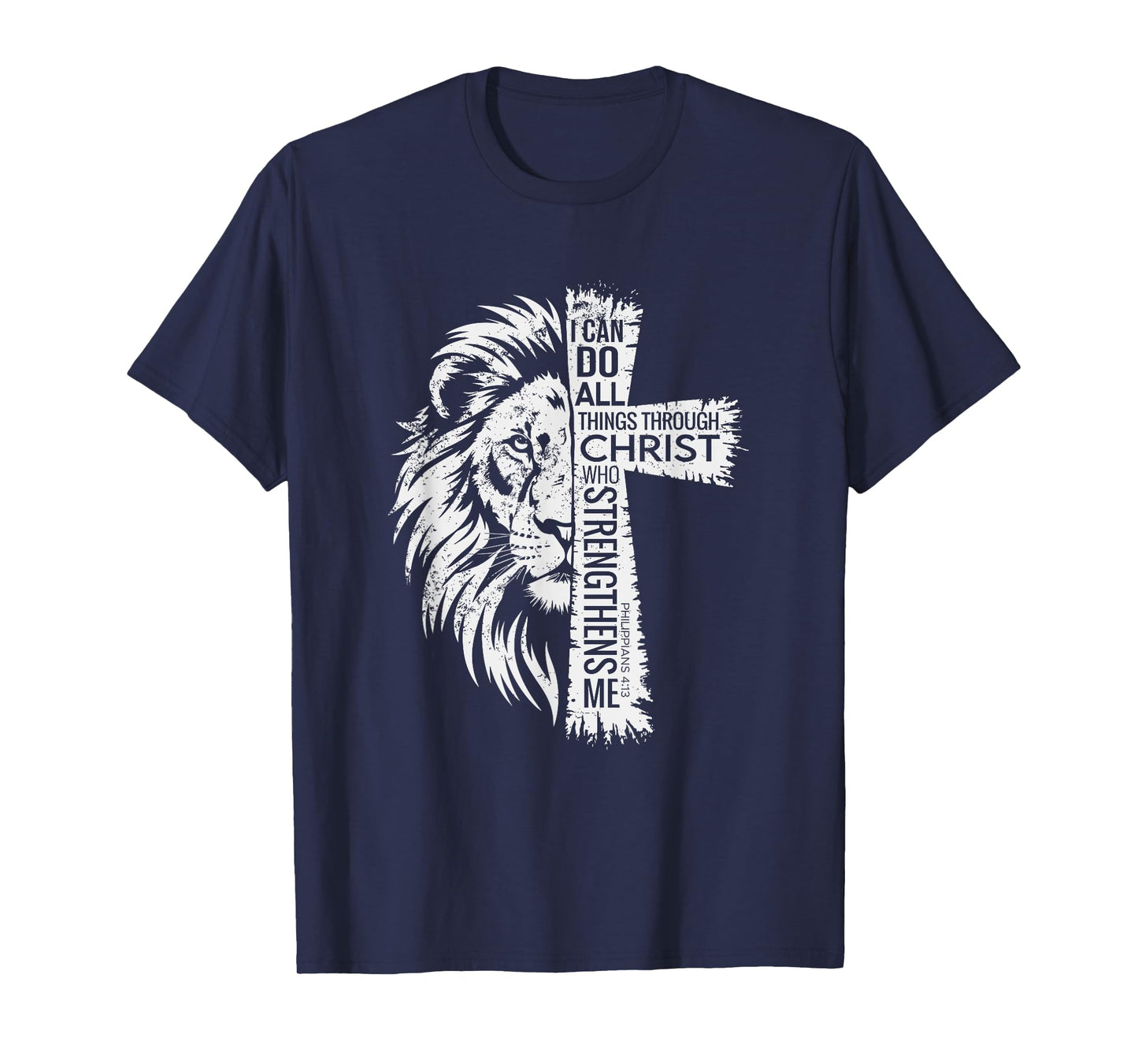 Lion of Judah and Cross with Philippians 4:13 shirt T-Shirt
