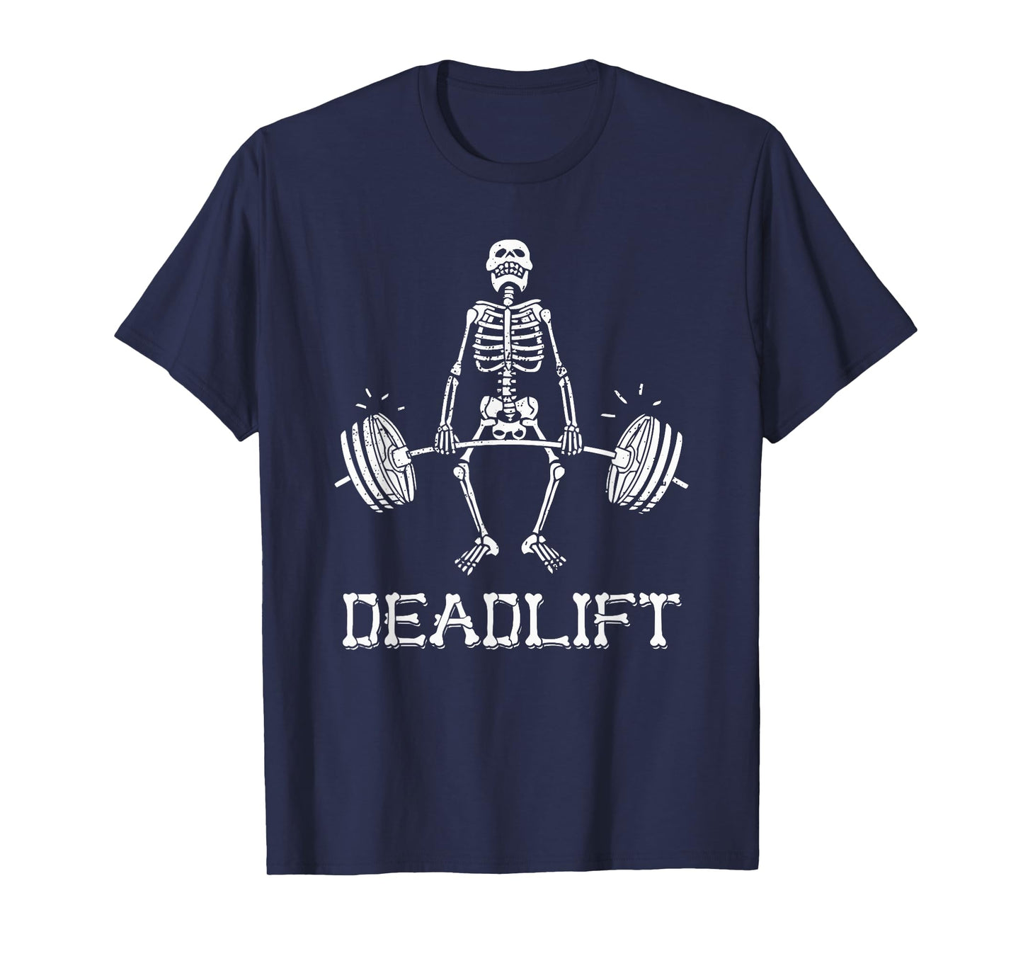 Deadlift Funny Halloween Skeleton Weight Lifting Workout T-Shirt