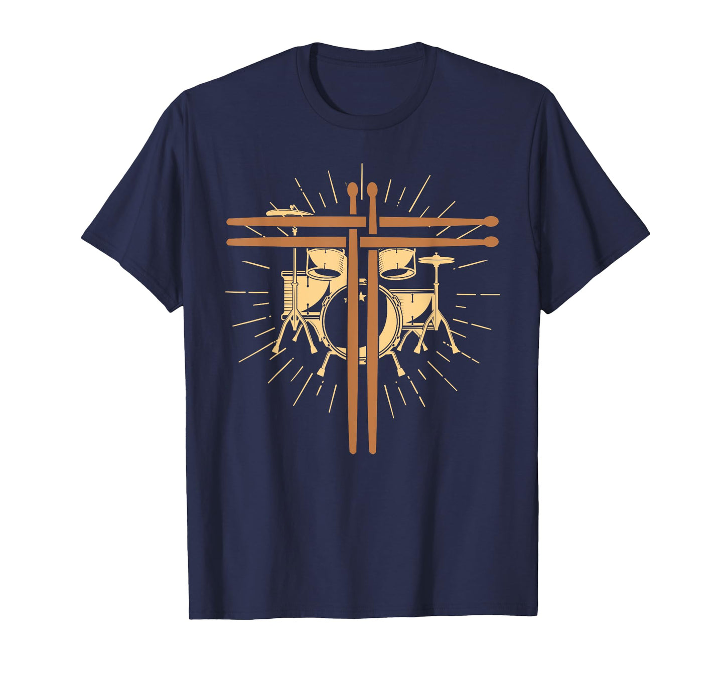 Christian Drummer Drum Sticks Cross Religious Band Drummer T-Shirt