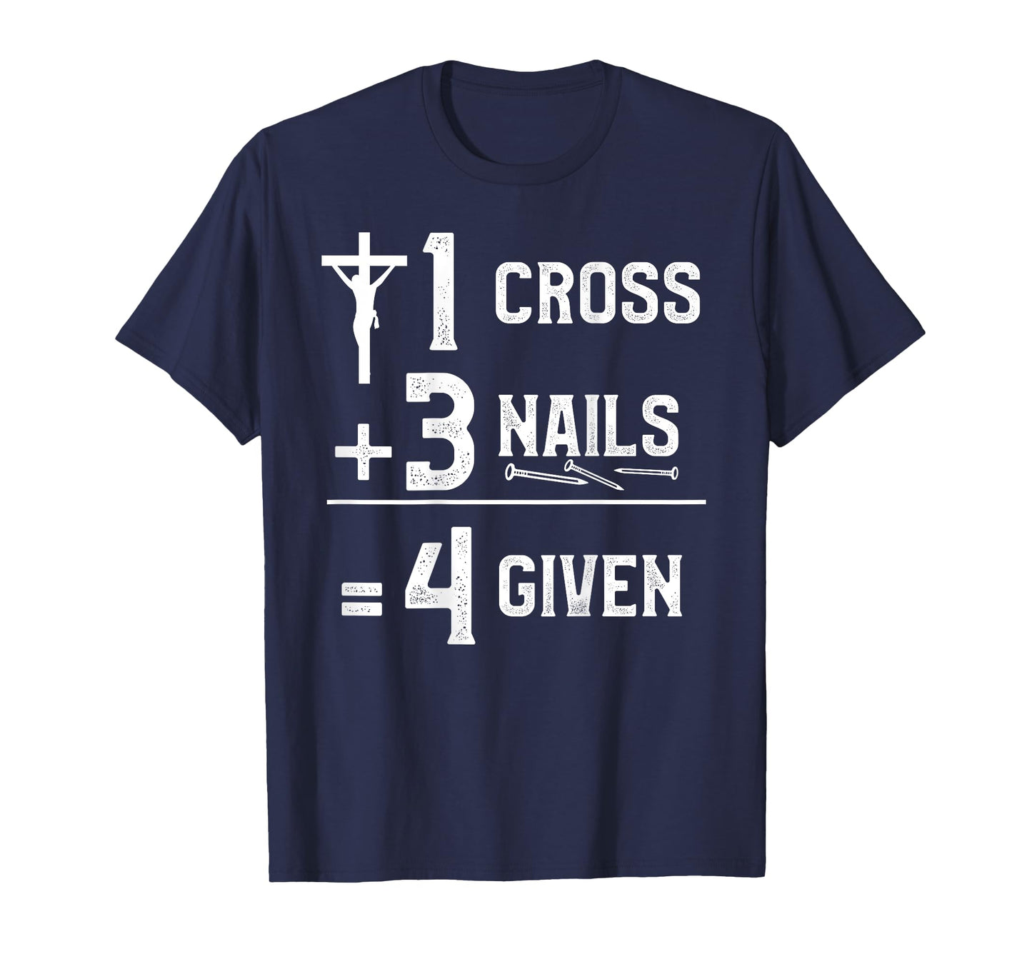 NextLevel Merch 1 Cross 3 Nails 4 Given Unisex-Adults Black T-Shirt