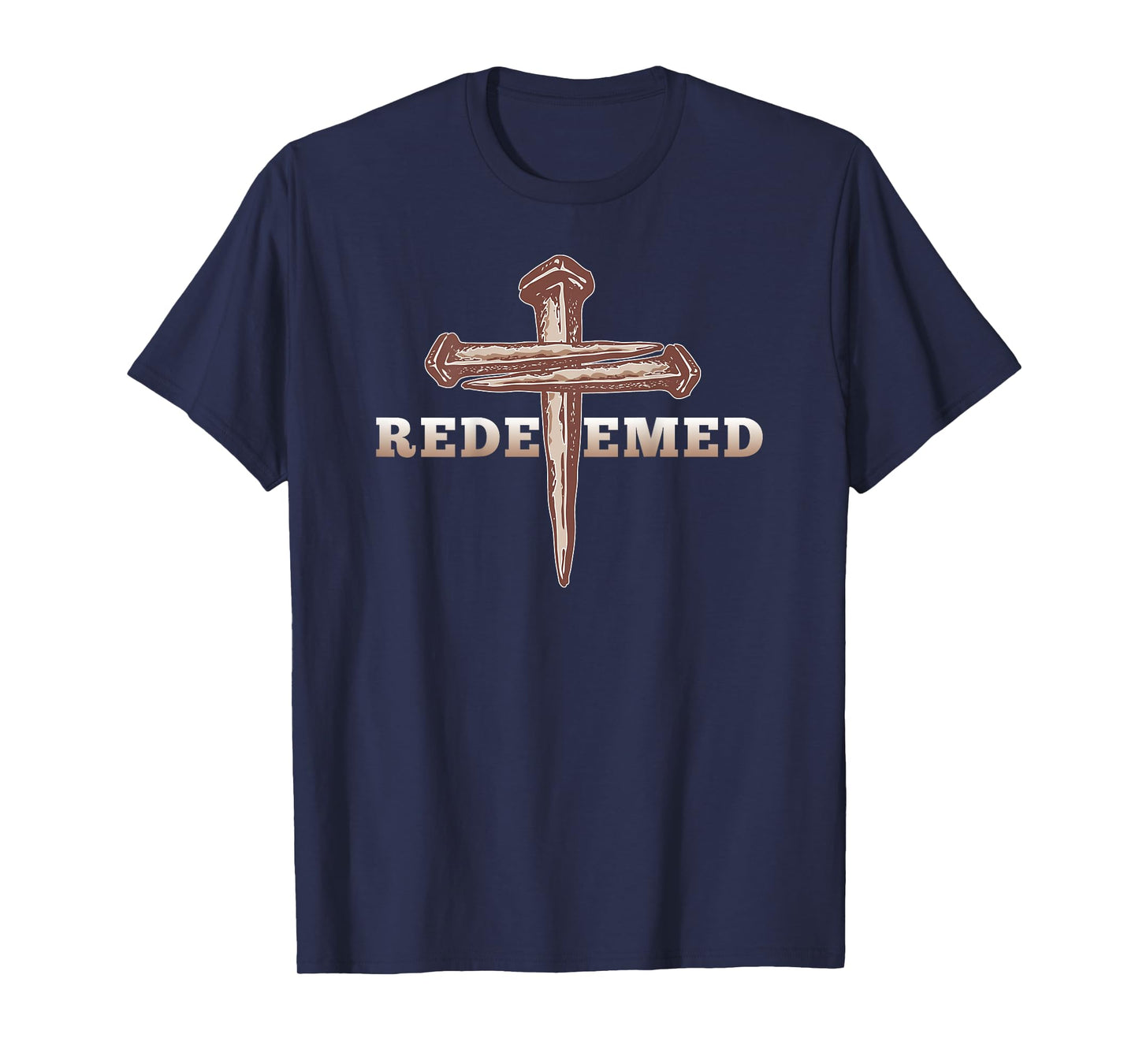 Redeemed Jesus Cross The Way The Truth The Life Art ON Back T-Shirt