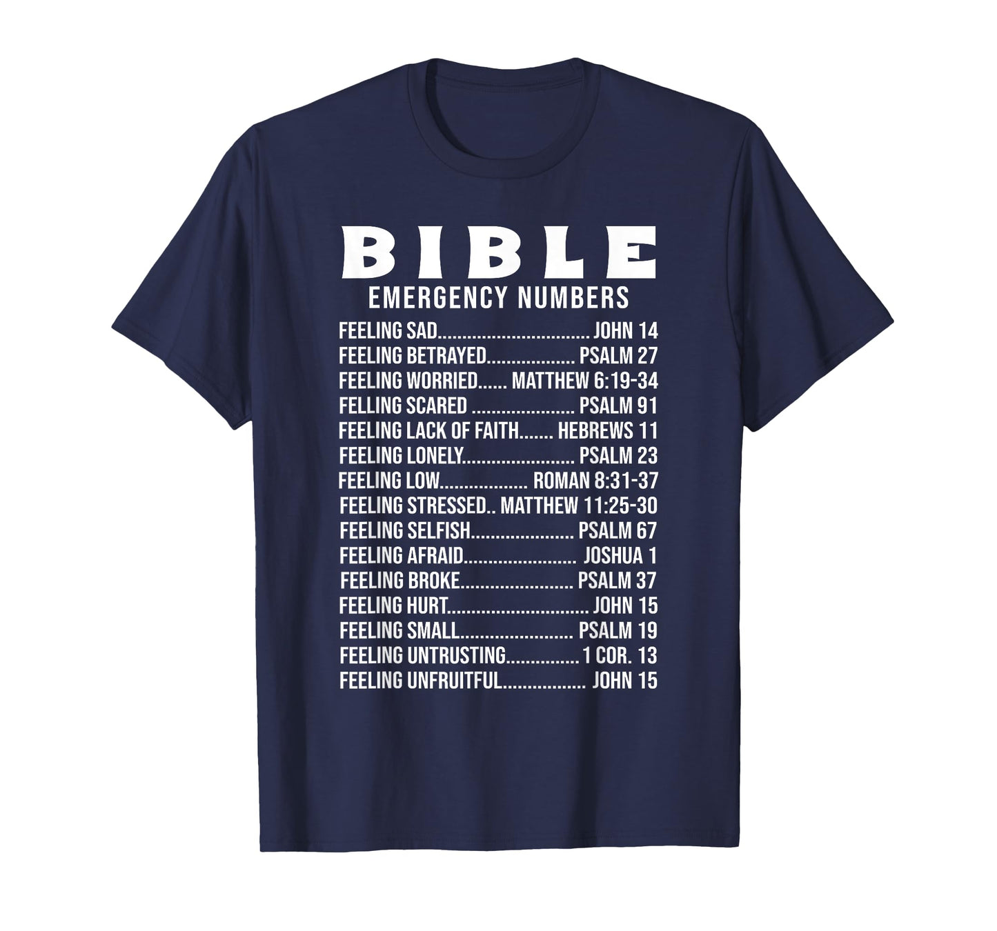 Bible Emergency Hotline Numbers T-Shirt
