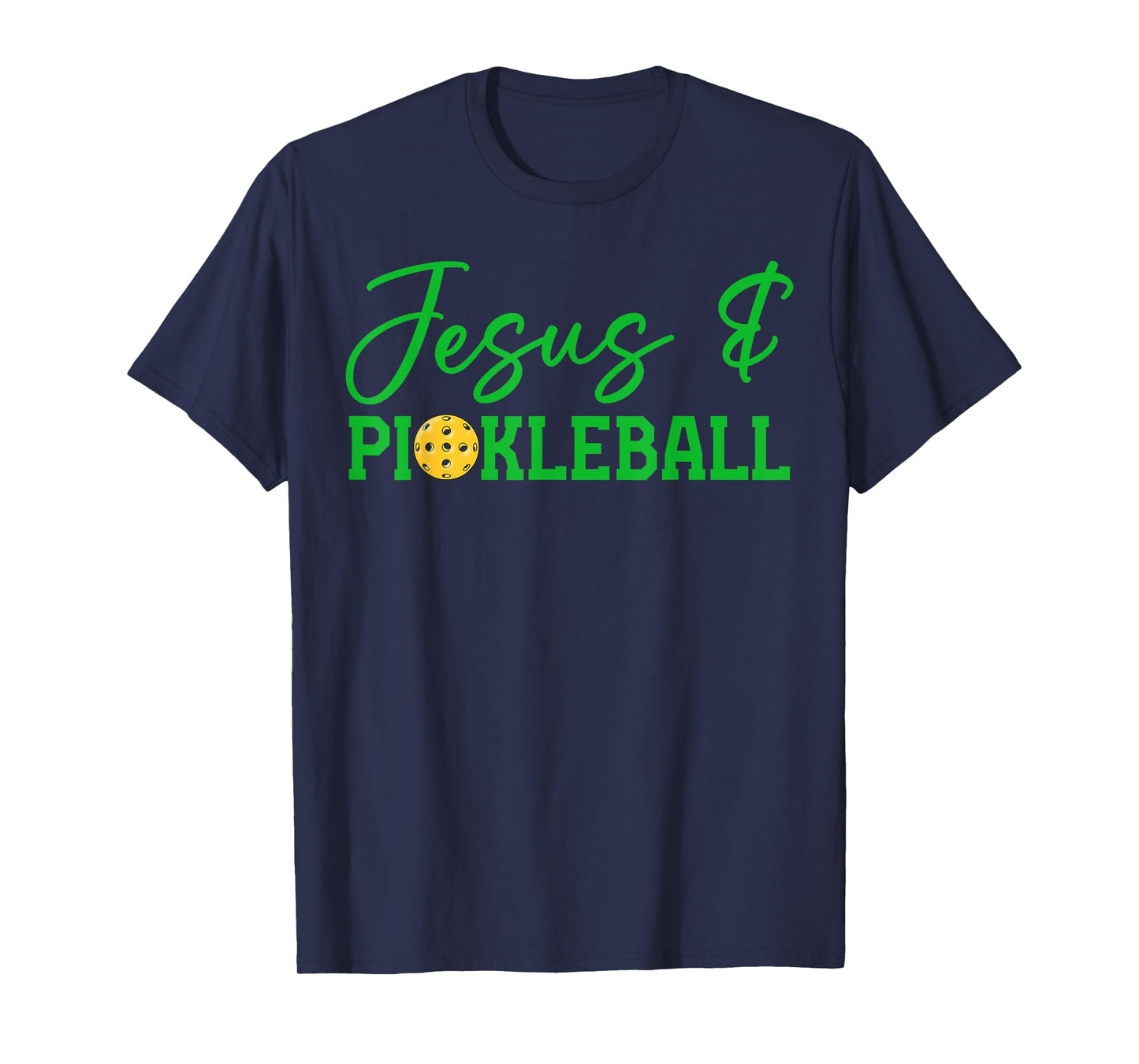 Jesus and Pickleball Funny Christian Pickleball Player Retro T-Shirt