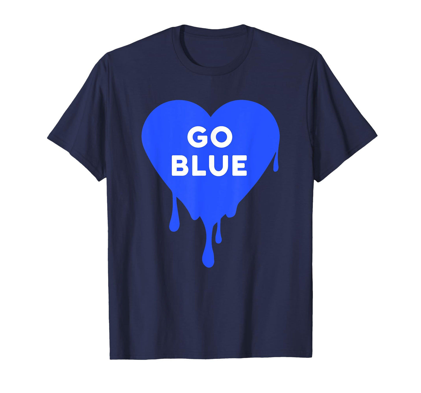 Go Blue - Blue team, Color War, Camp, Dripping Heart, cute T-Shirt