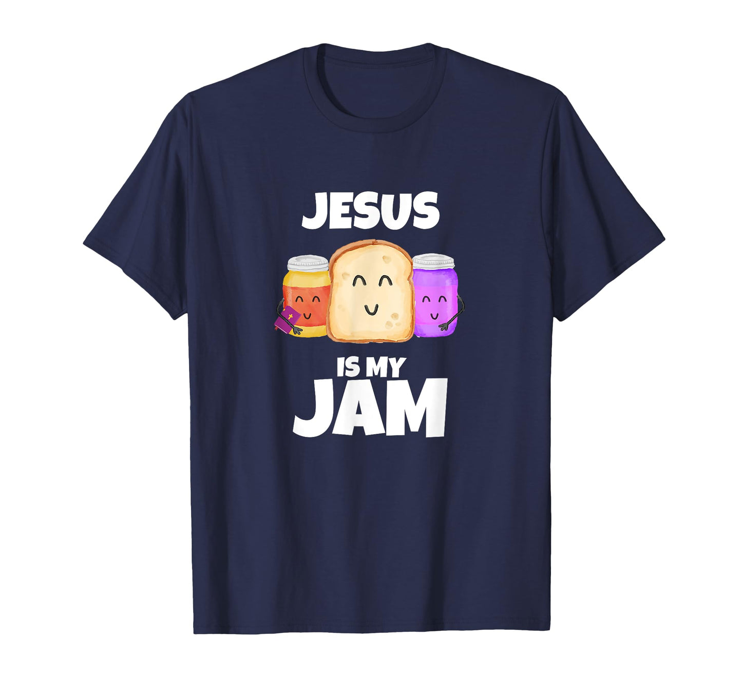 Jesus is my Jam Funny Bible Holding Jam Graphic T-Shirt