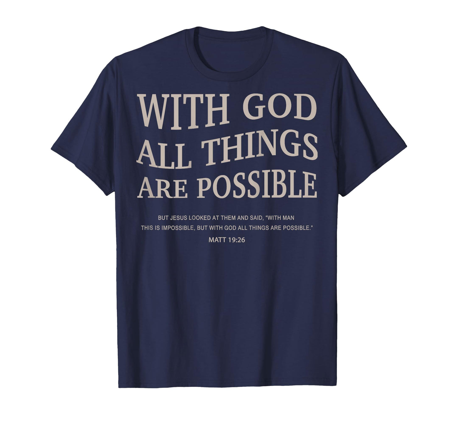 Youth With God All Things Are Possible Christian Girl Jesus T-Shirt