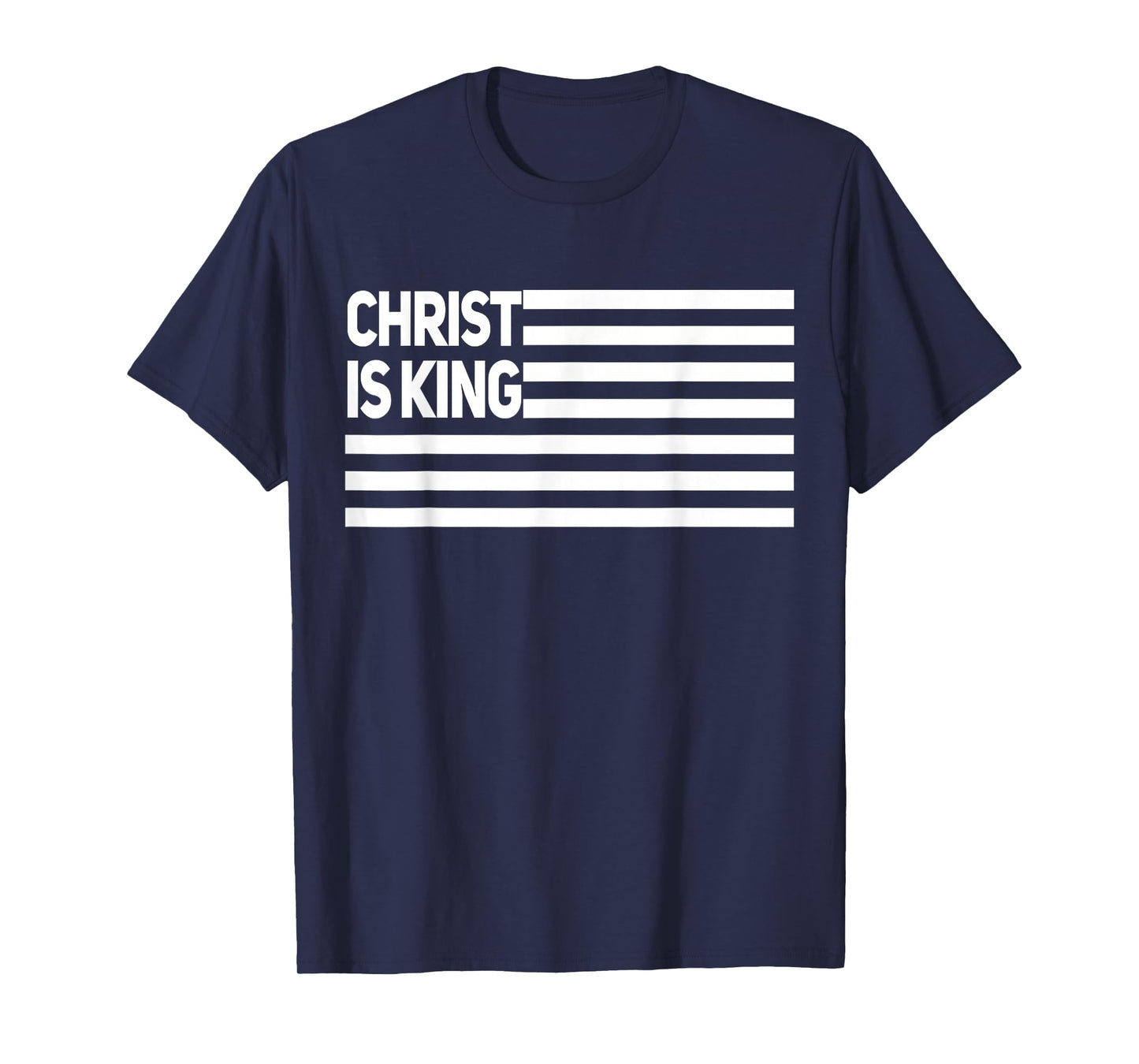 Christ is King American Flag Patriotic Pray Design T-Shirt