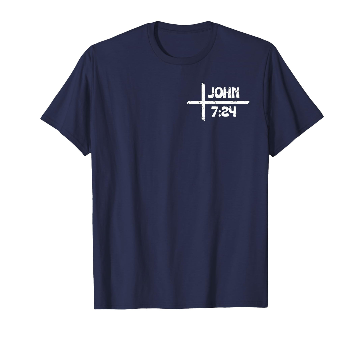 Retro Christian and Tattooed John 7:24 - Front and Back T-Shirt