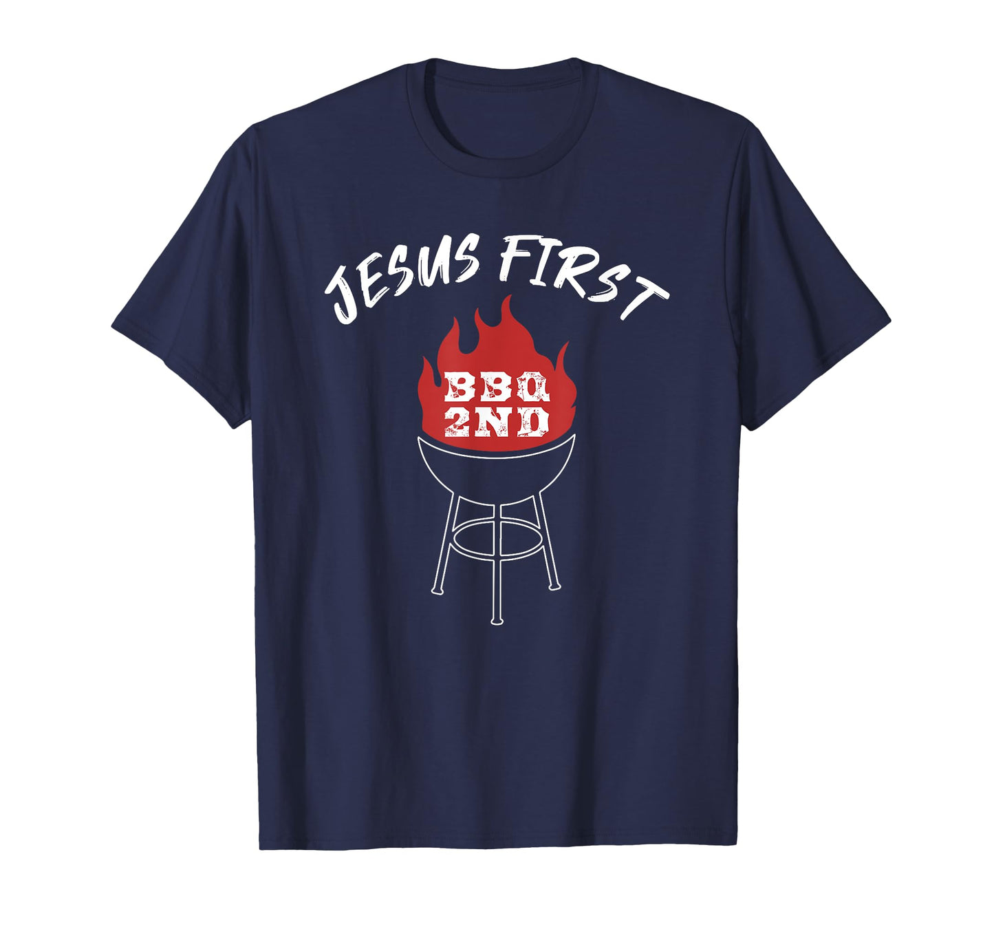 Jesus First BBQ 2nd Funny Christian Barbecue T-Shirt