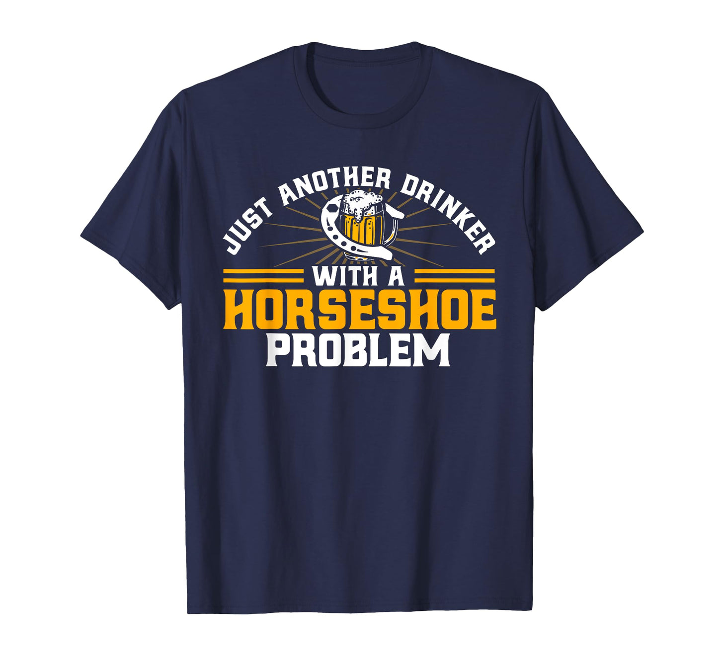 Horseshoe Pitching Drinker With A Horseshoe Problem Pitcher T-Shirt