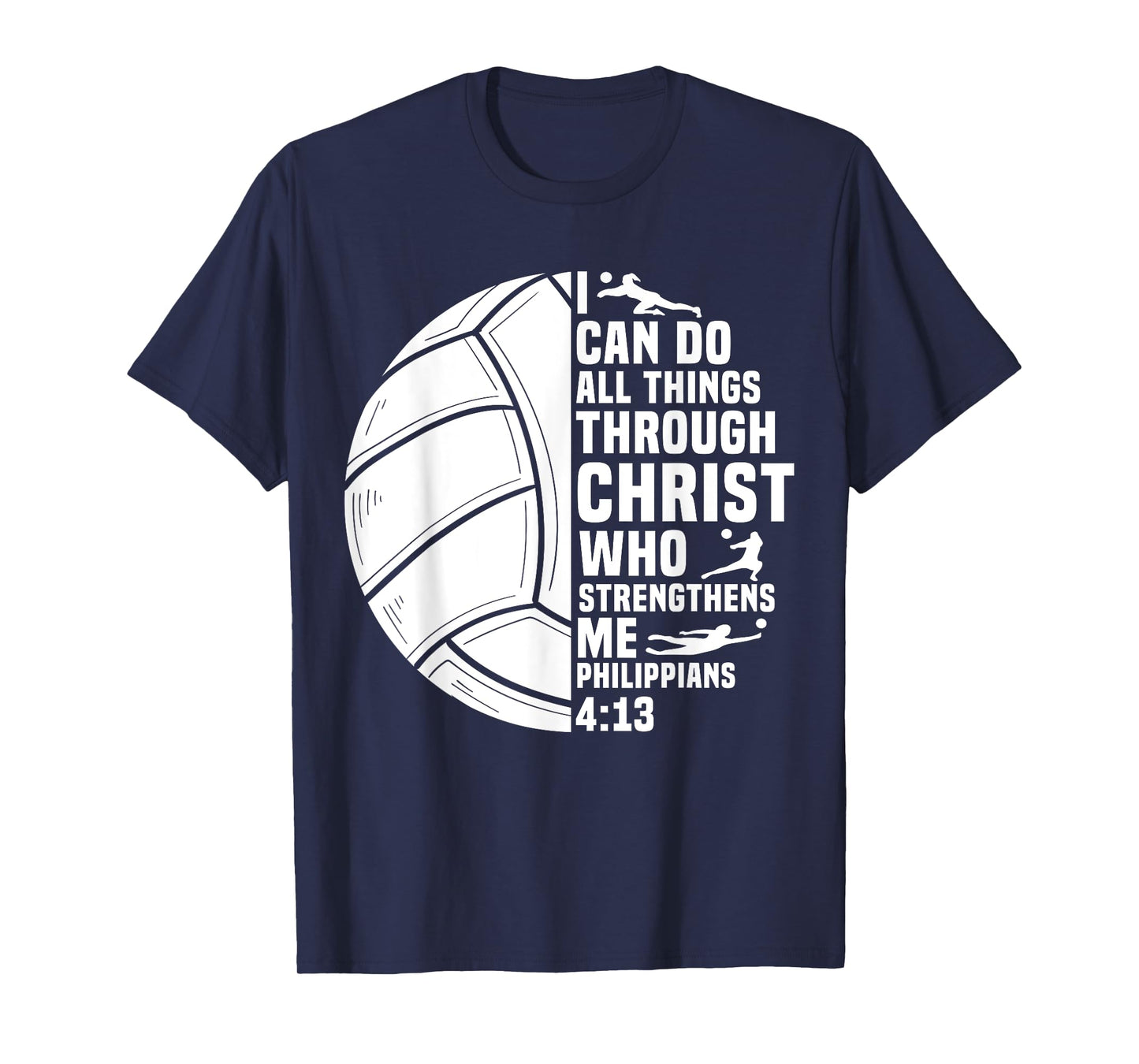Funny Volleyball Christian Design For Men Women Boys Girls T-Shirt