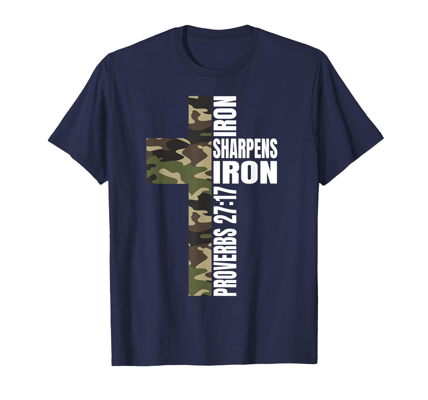 Green Camo Iron Sharpens Iron Christian Verse Family Couples T-Shirt