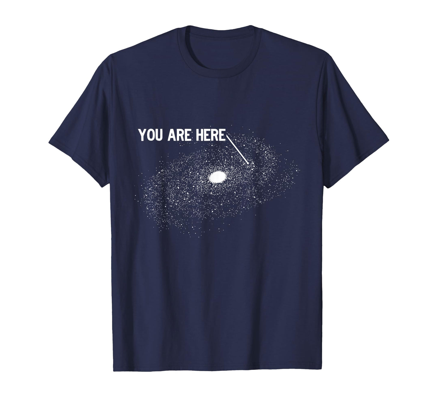 You Are Here Milky Way Galaxy Arrow Pointing at Earth T-Shirt