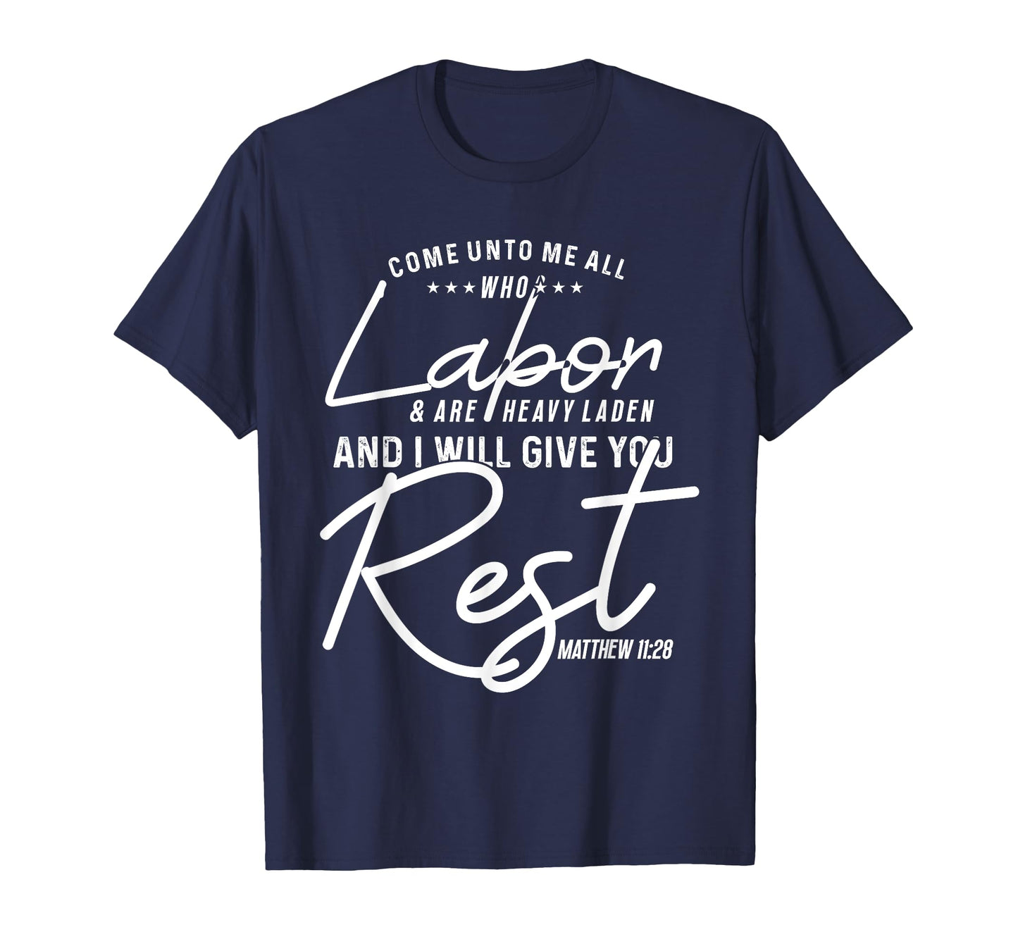 Bible Verse God Matthew 11:28 - Invitation to Rest T-Shirt