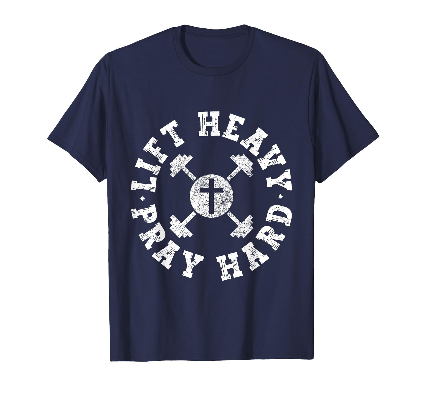Lift Heavy Pray Hard Gym Jesus Christian For Christian T-Shirt