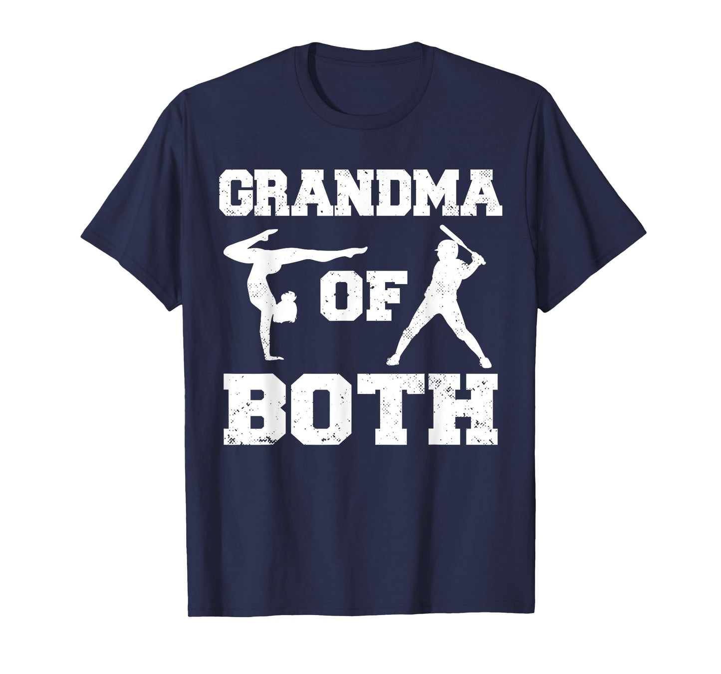 Grandma Of Both Funny Baseball Gymnastics Grandma T-Shirt
