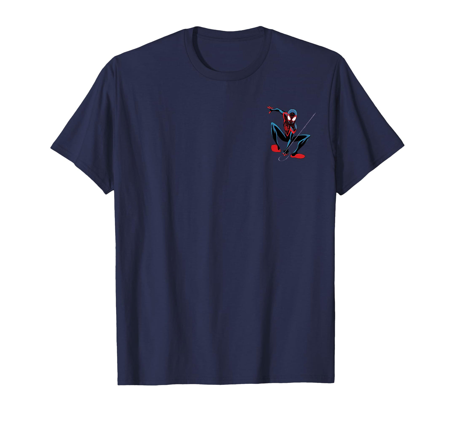Marvel Super Heroes Miles Morales Spider-Man Pocket Art T-Shirt - T-Shirt | Navy