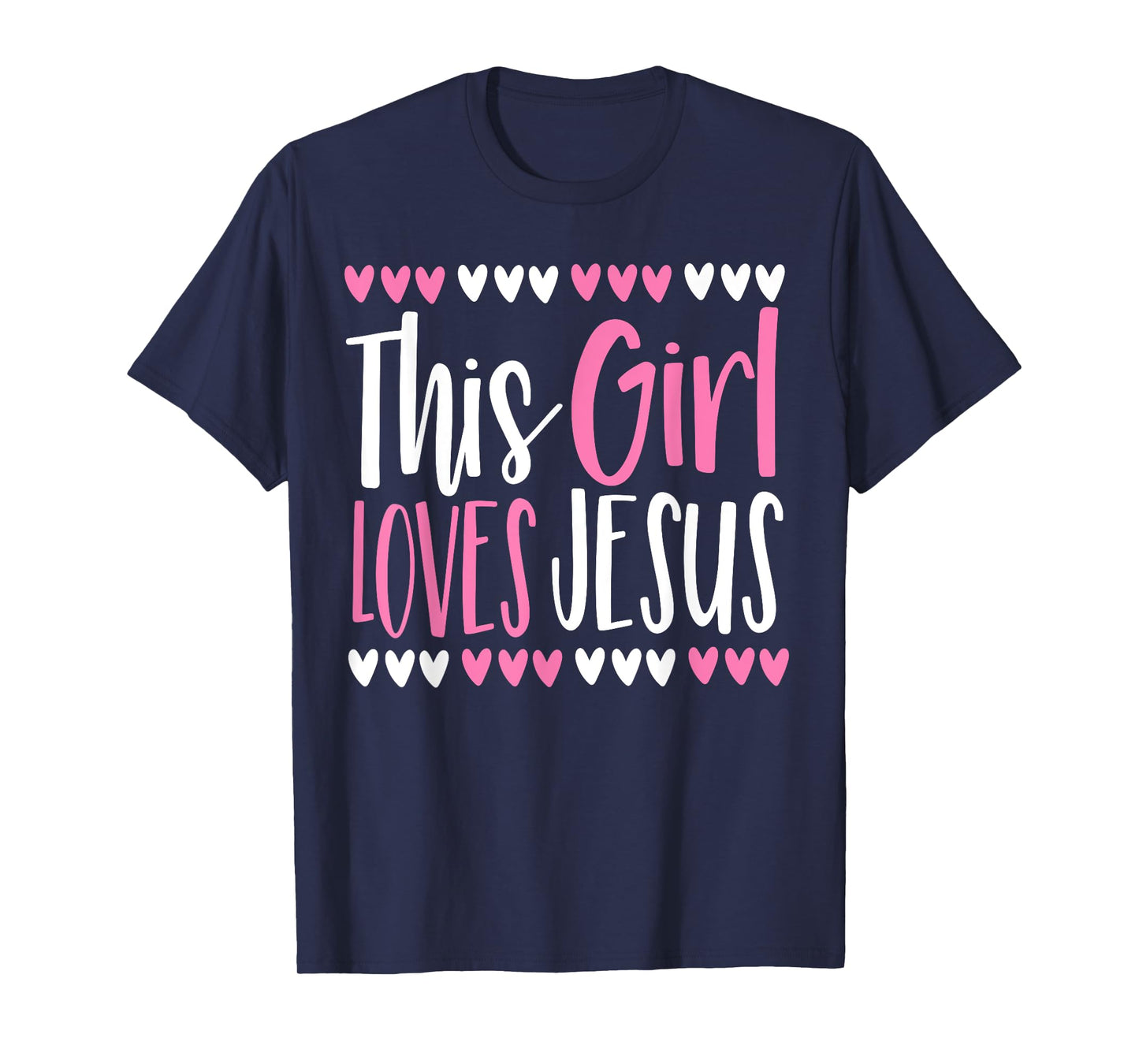 This Girl Loves Jesus Christian Women Kids Teen God Faith T-Shirt