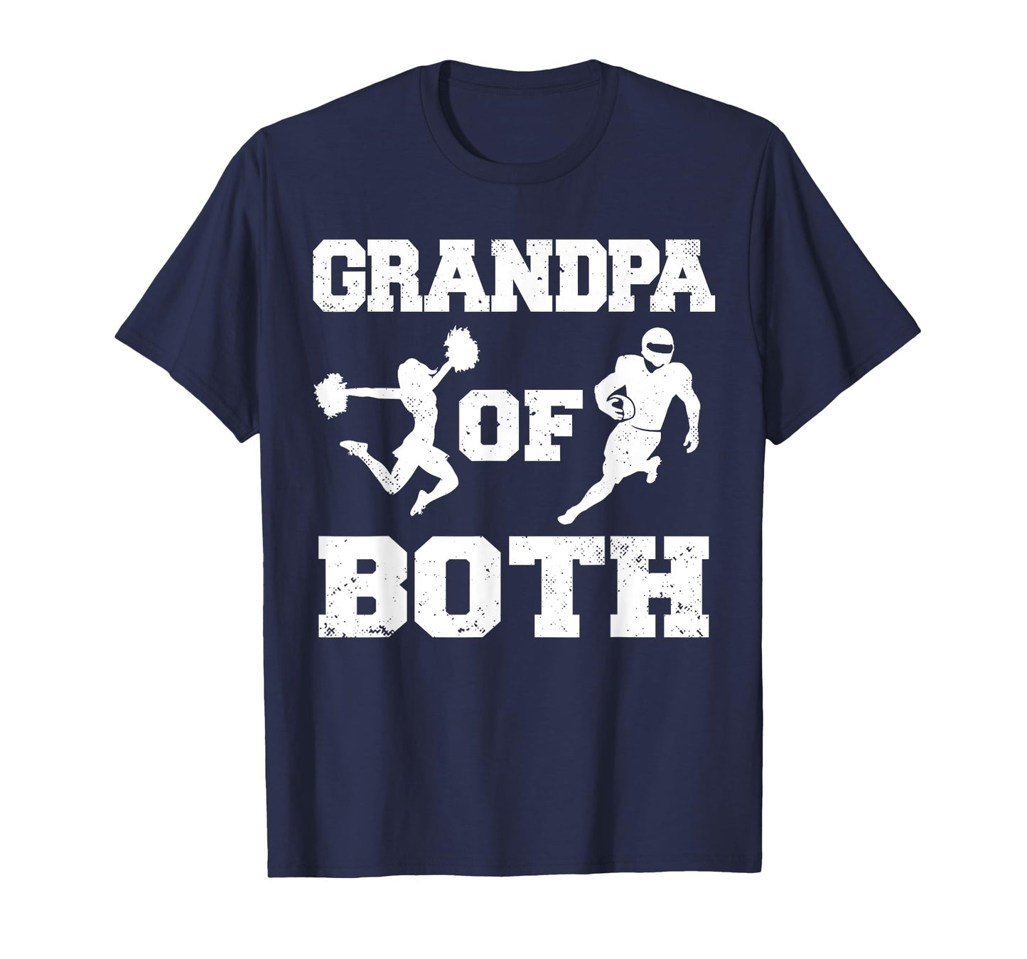 Grandpa Of Both Funny Football and Cheer Grandpa T-Shirt