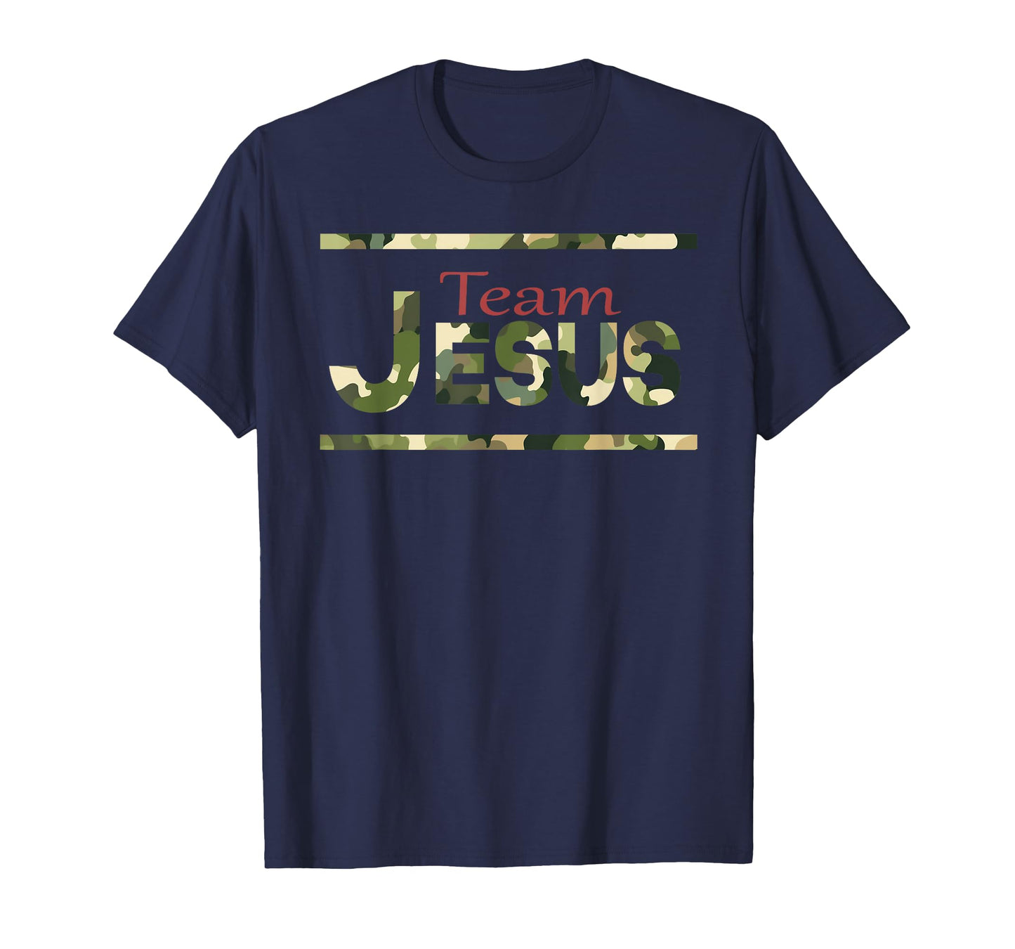 Team Jesus Christian Camo camouflage army T-Shirt