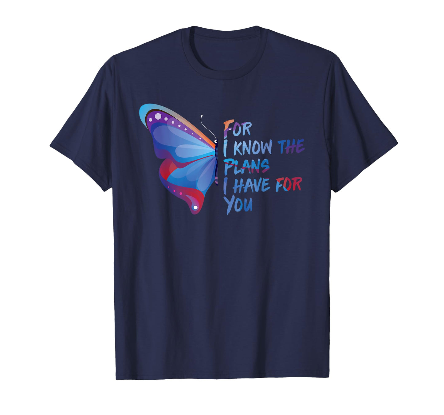 Bible Verse Quote Butterfly Motivational Christian Gifts T-Shirt