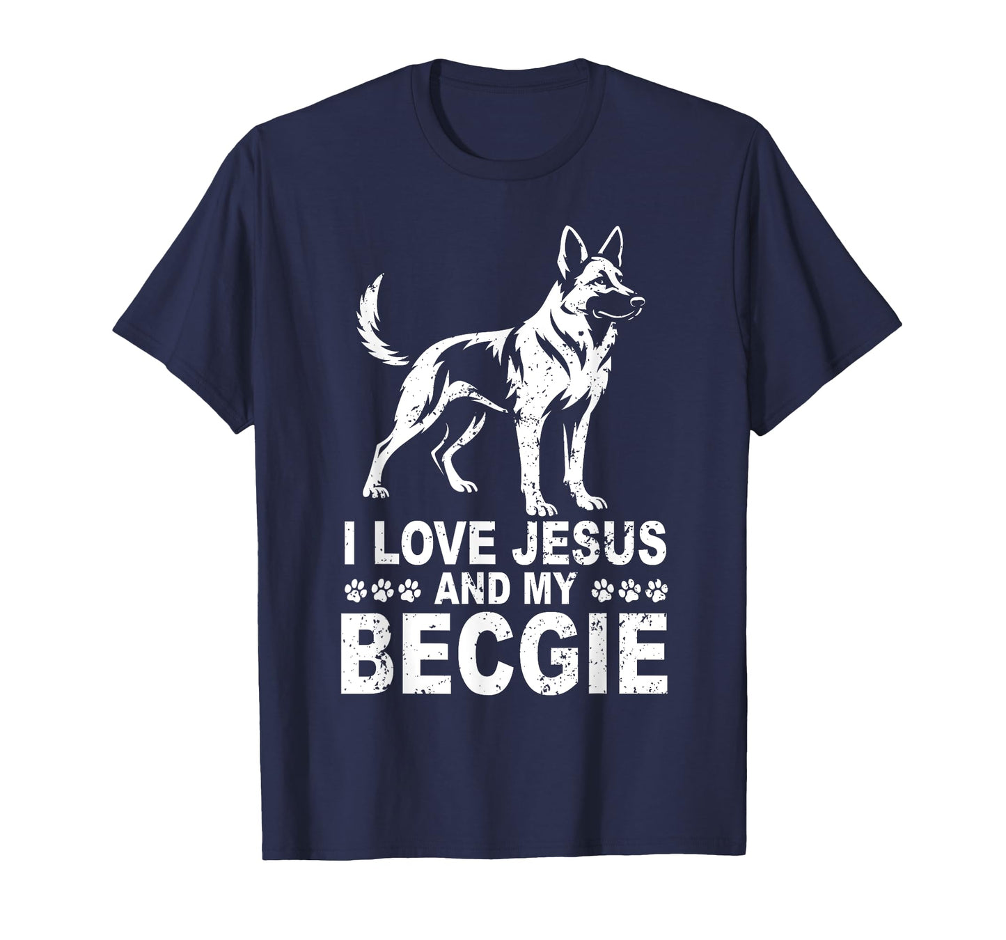 I Love Jesus and My Becgie Christian T-Shirt