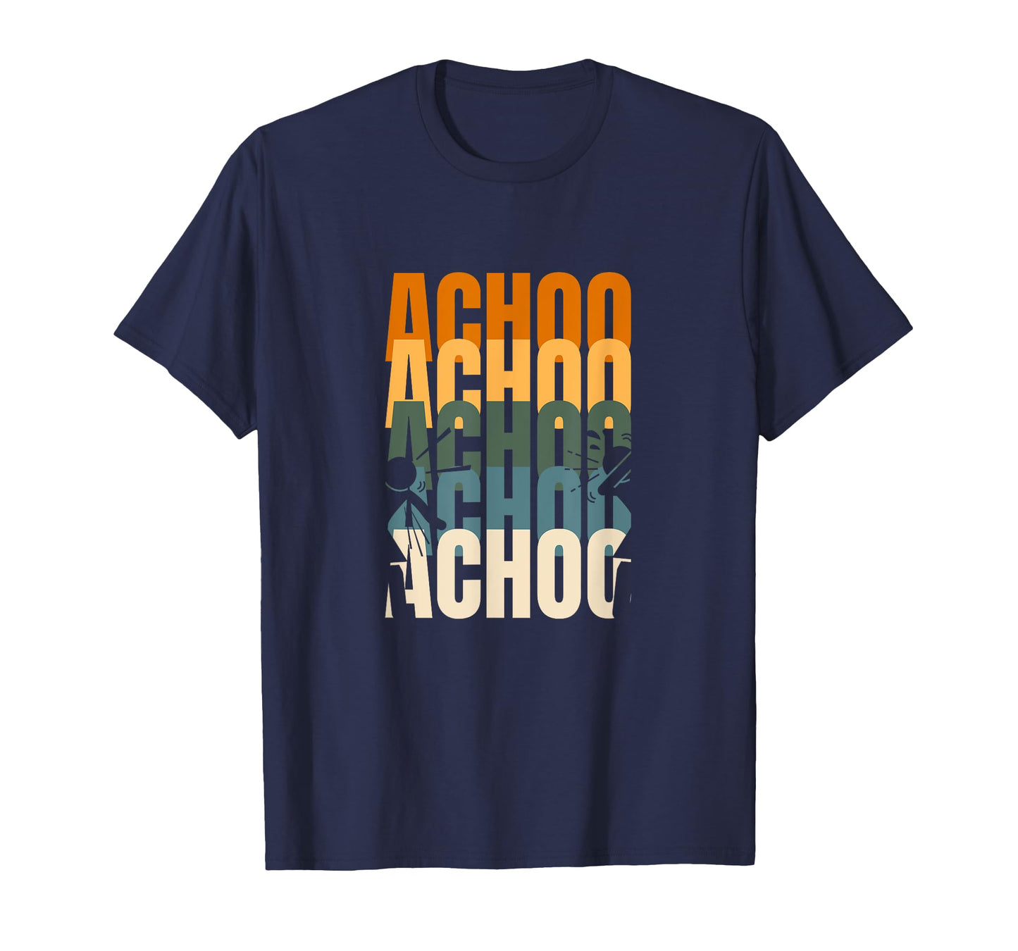 Achoo Funny Sneezing Design Humor Sneeze Cough T-Shirt