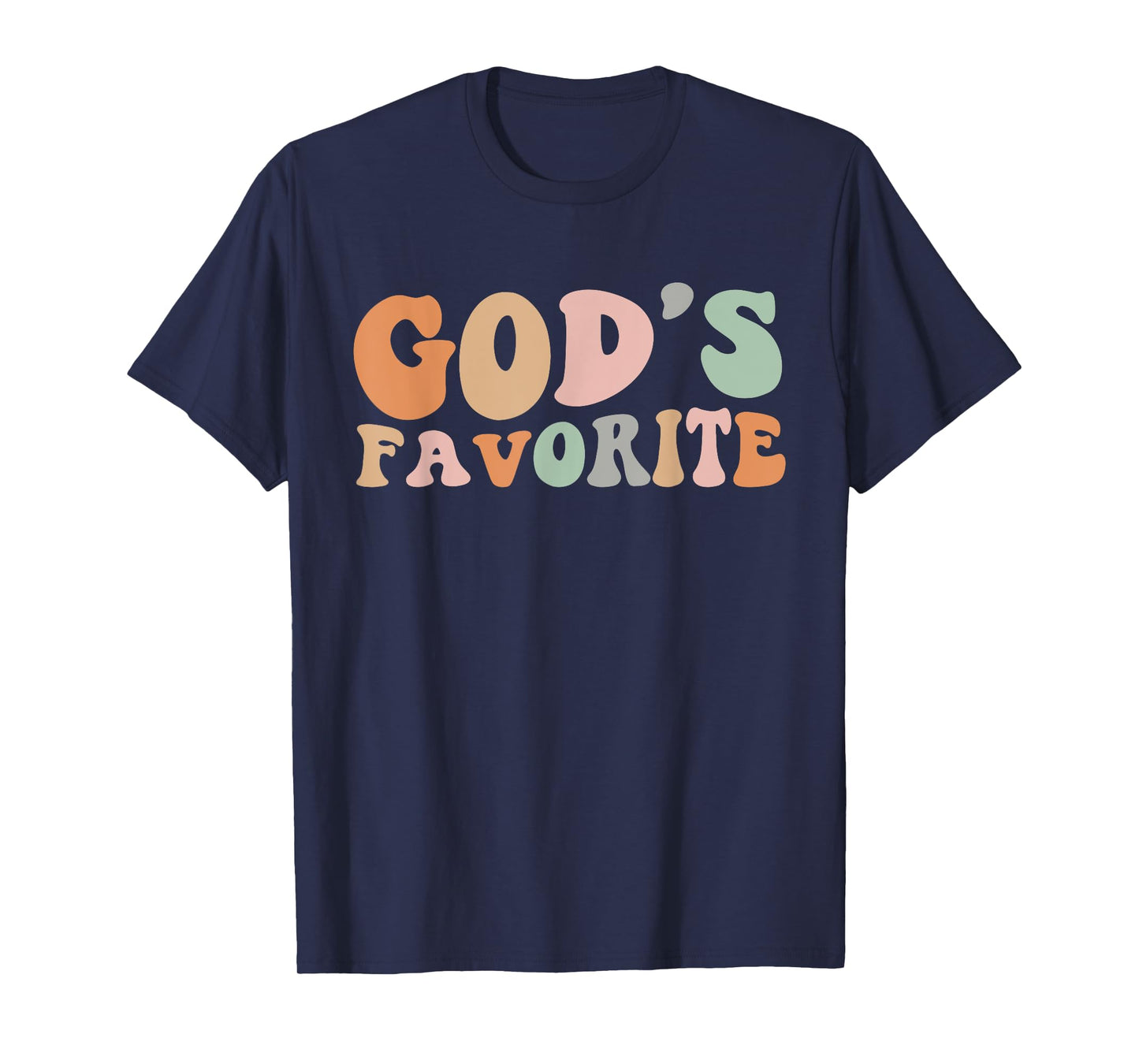 Retro Groovy God's Favorite Sarcastic Women Christian Humor T-Shirt
