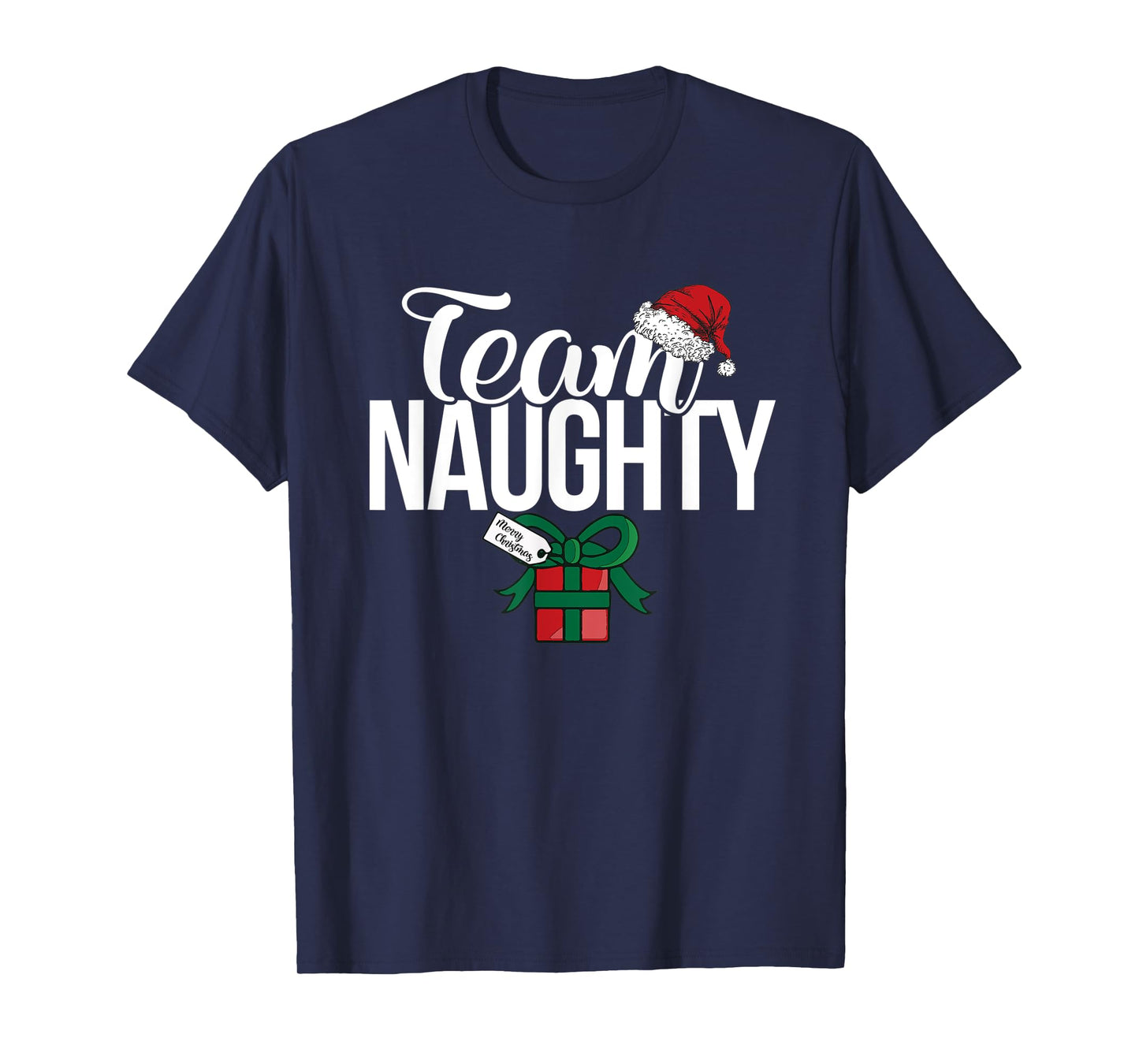 Team Naughty Couple Matching Team Nice T-Shirt