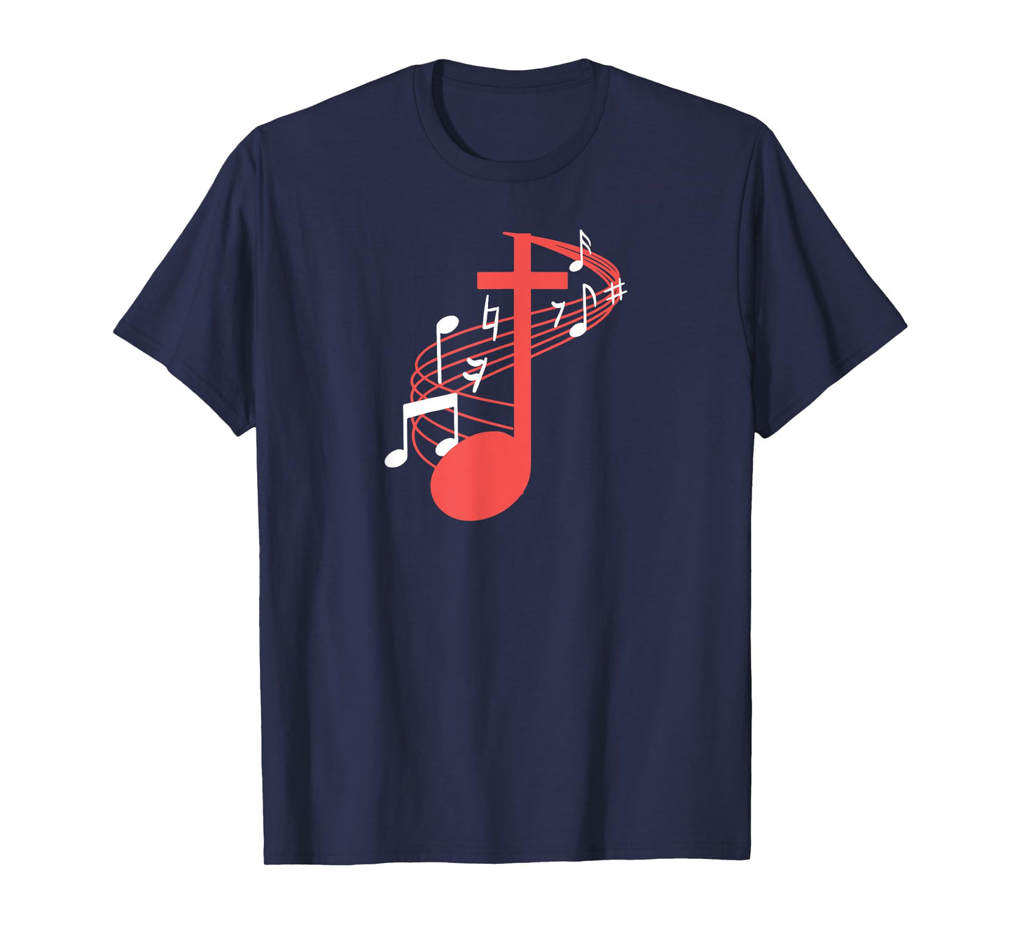 melodious Notes Cross, Jesus Church Music Choir T-Shirt