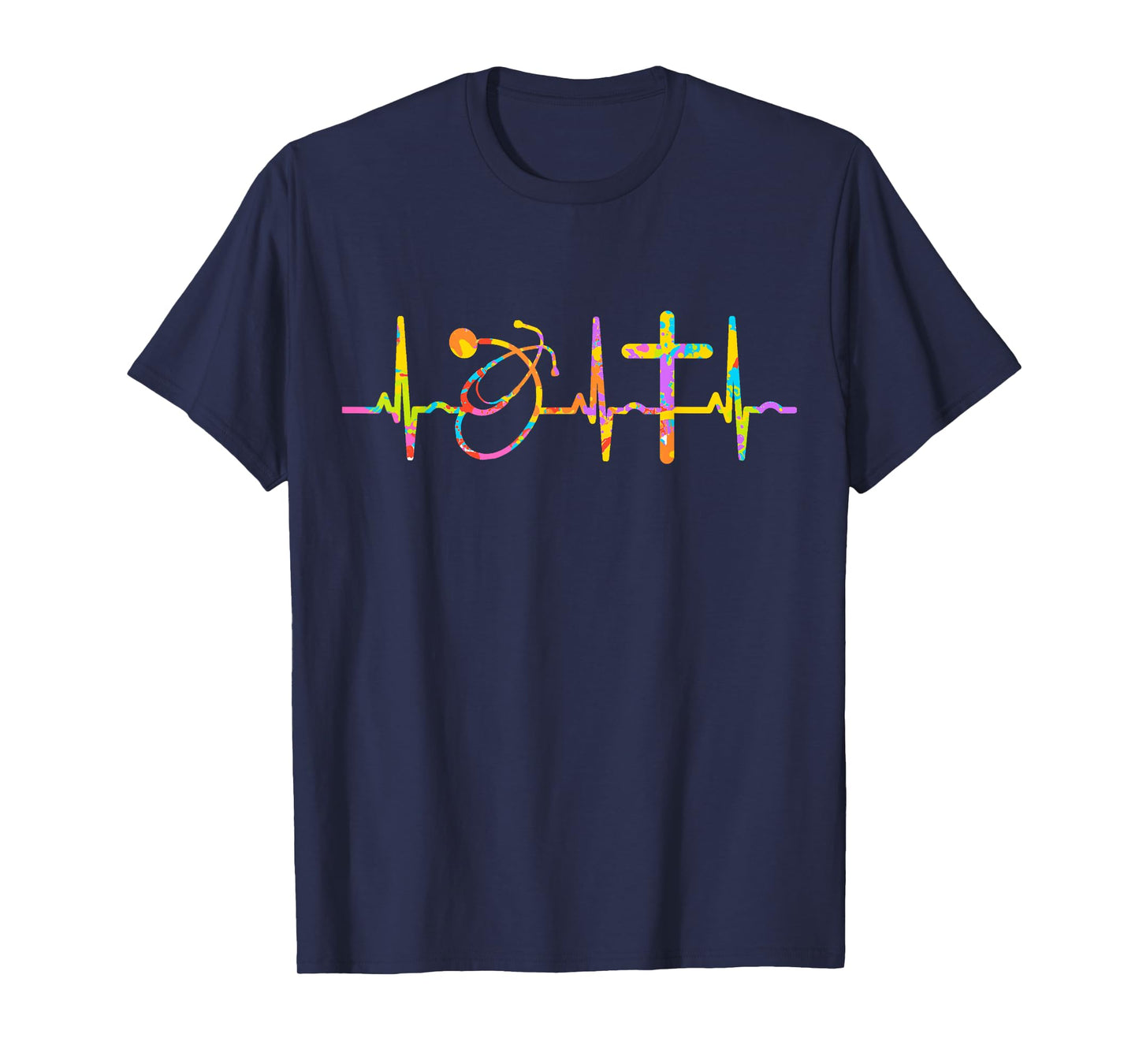 Nursing Jesus Heartbeat Stethoscope Christian RN LPN CNA T-Shirt