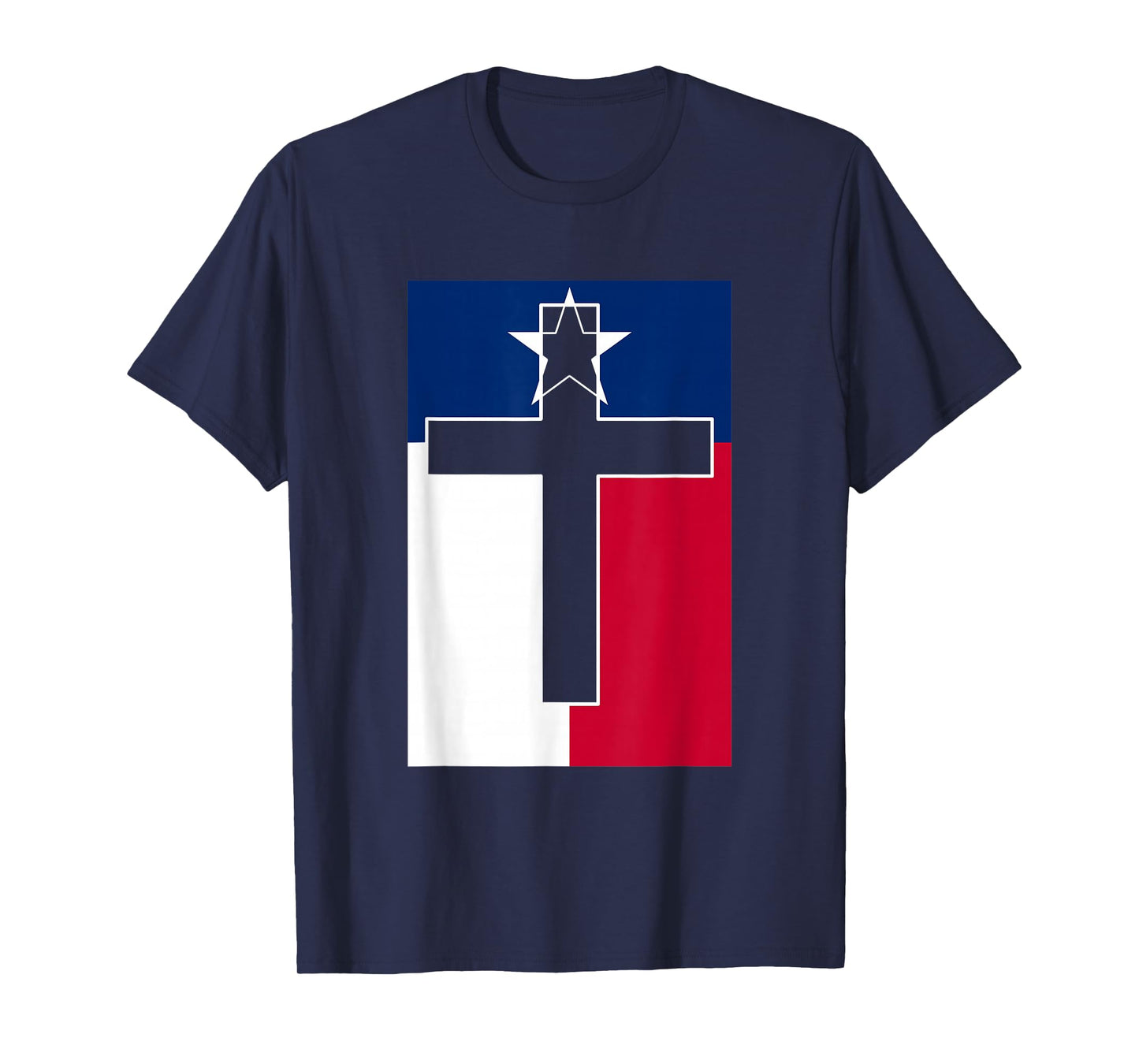 Texas Flag Cross Christian Faith Patriotic T-Shirt