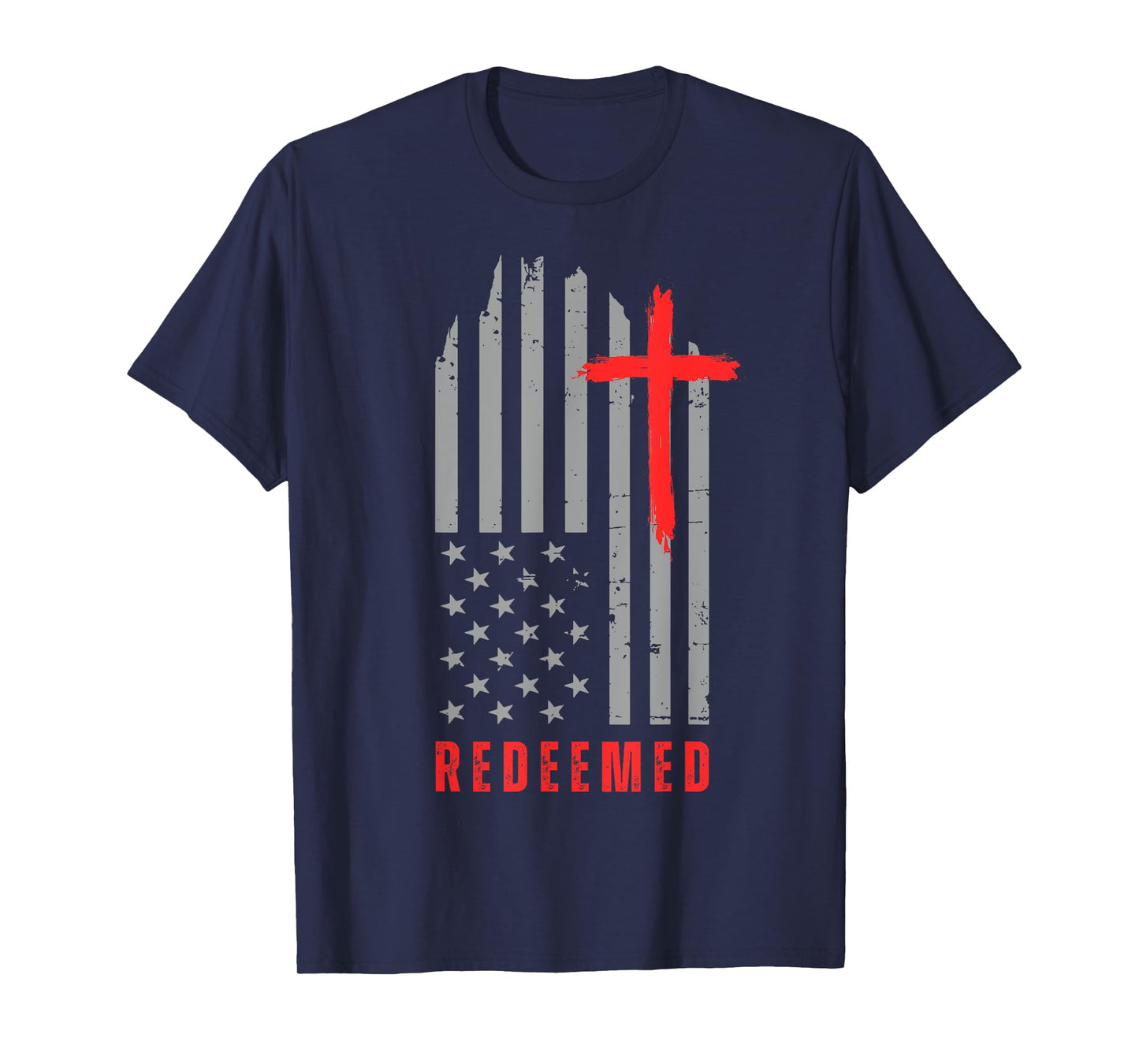 America Pride US Flag Redeemed Cross Christian Shirt T-Shirt