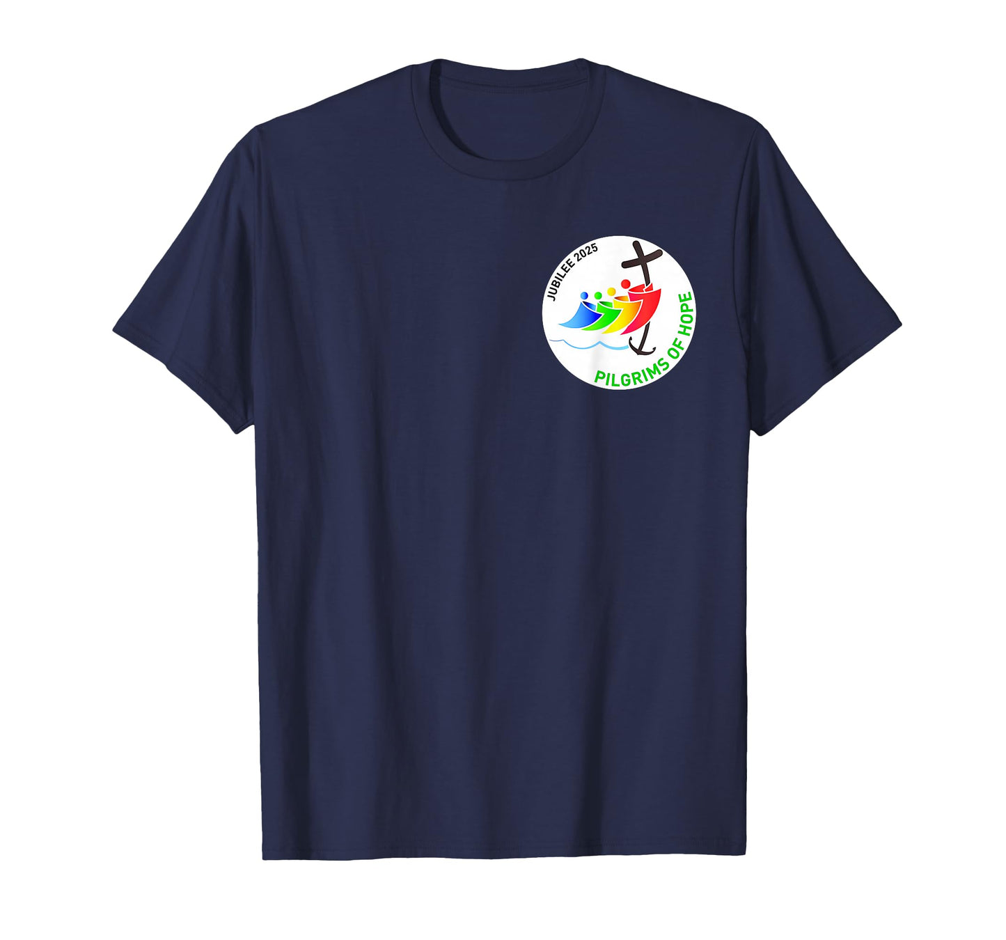 Catholic Jubilee 2025 Stained Glass Pilgrims Of Hope T-Shirt