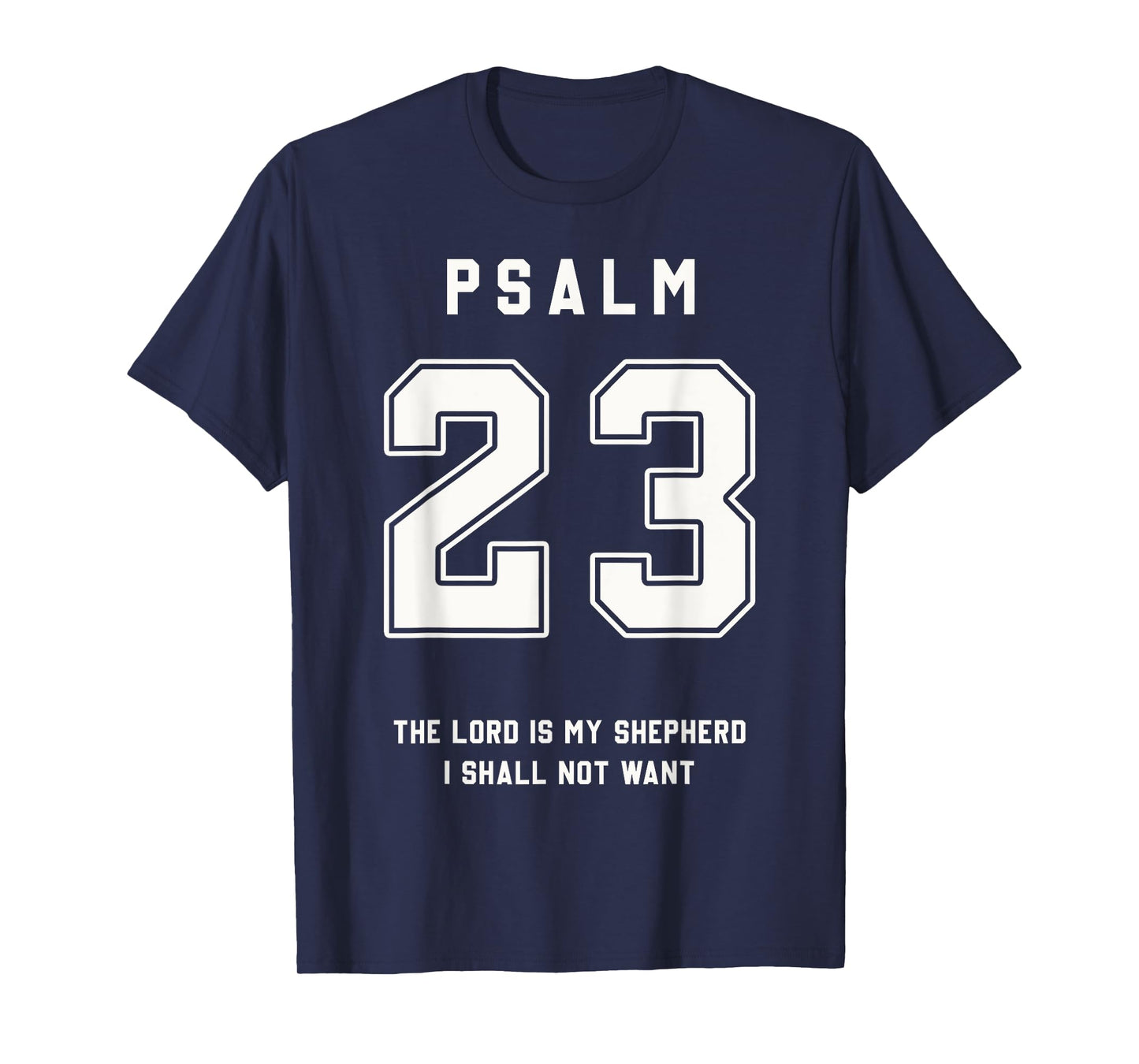 Psalm 23 Bible Verse Team Sports Jersey Christian T-Shirt