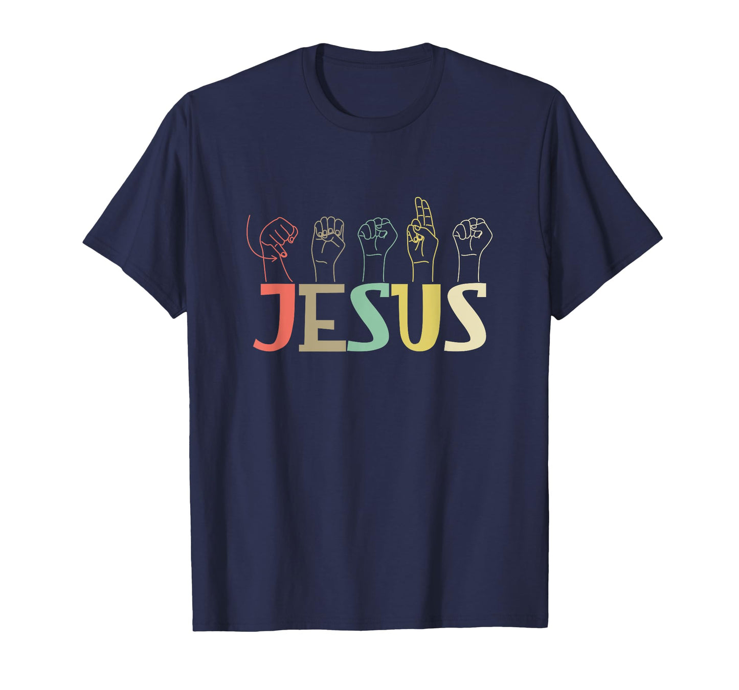Jesus ASL Christian Deaf D/HH ASL Teacher Sign Language Men Women T-Shirt