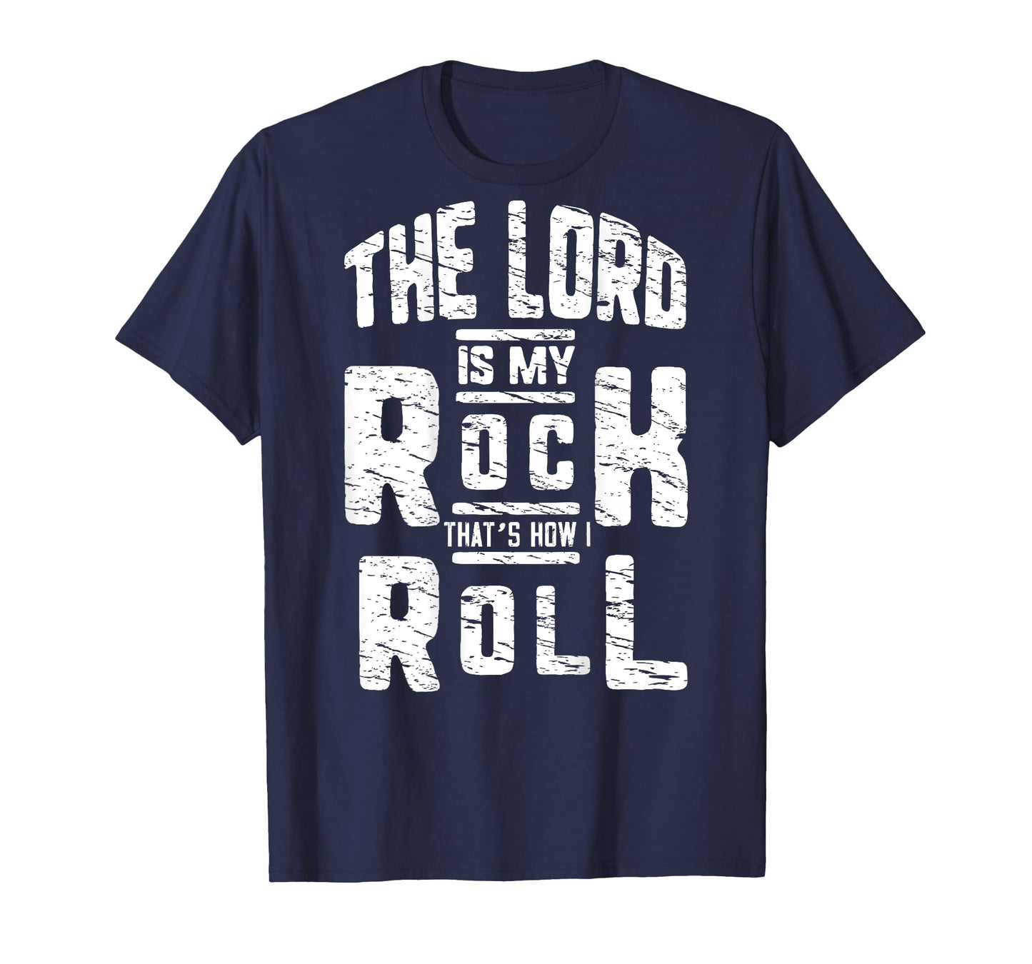 Jesus Cross The Lord Is My Rock America Heart ART ON BACK T-Shirt