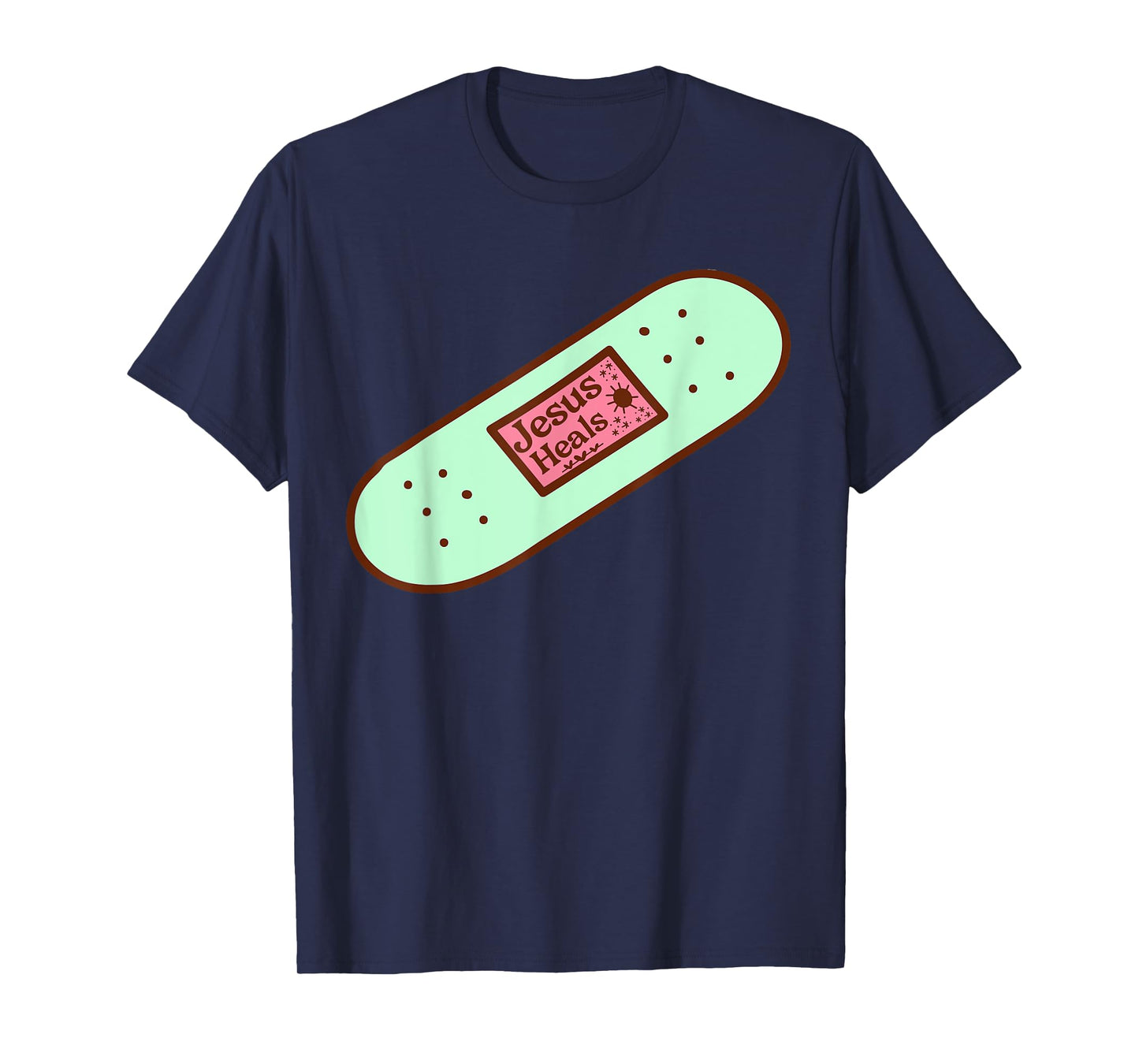 Funny Jesus Heals God Promises Christian Band-aid Prayer T-Shirt