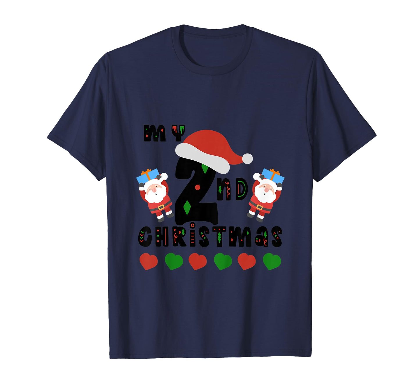 Kids My Second Christmas Baby Child 2nd Xmas Gift Idea T-Shirt