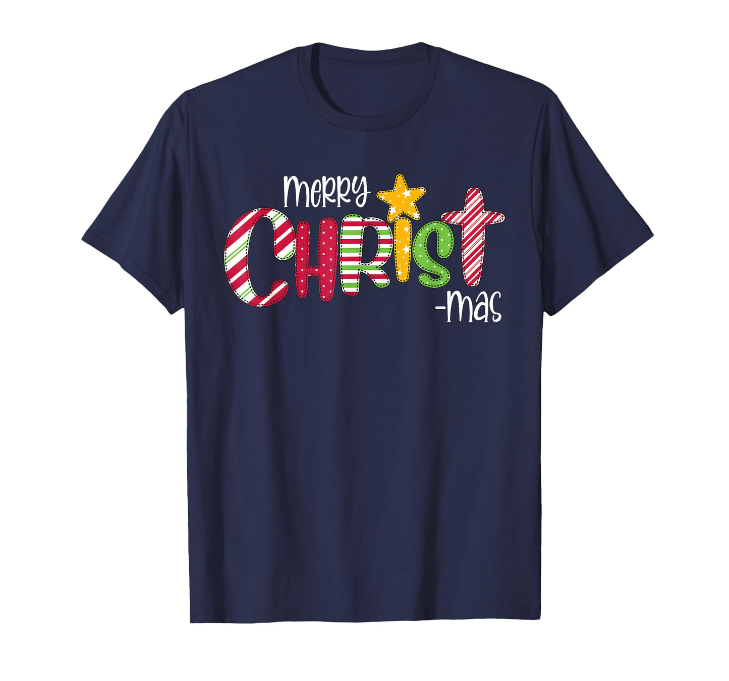 Merry Christmas Candy Cane Christ Holiday Faith T-Shirt