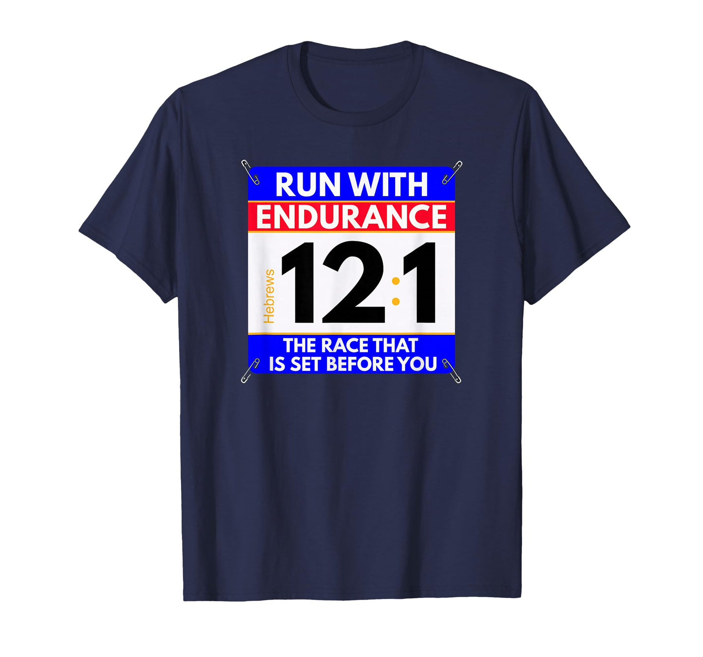Fun Christian Bible Verse - Run the Race of Life Runners T-Shirt