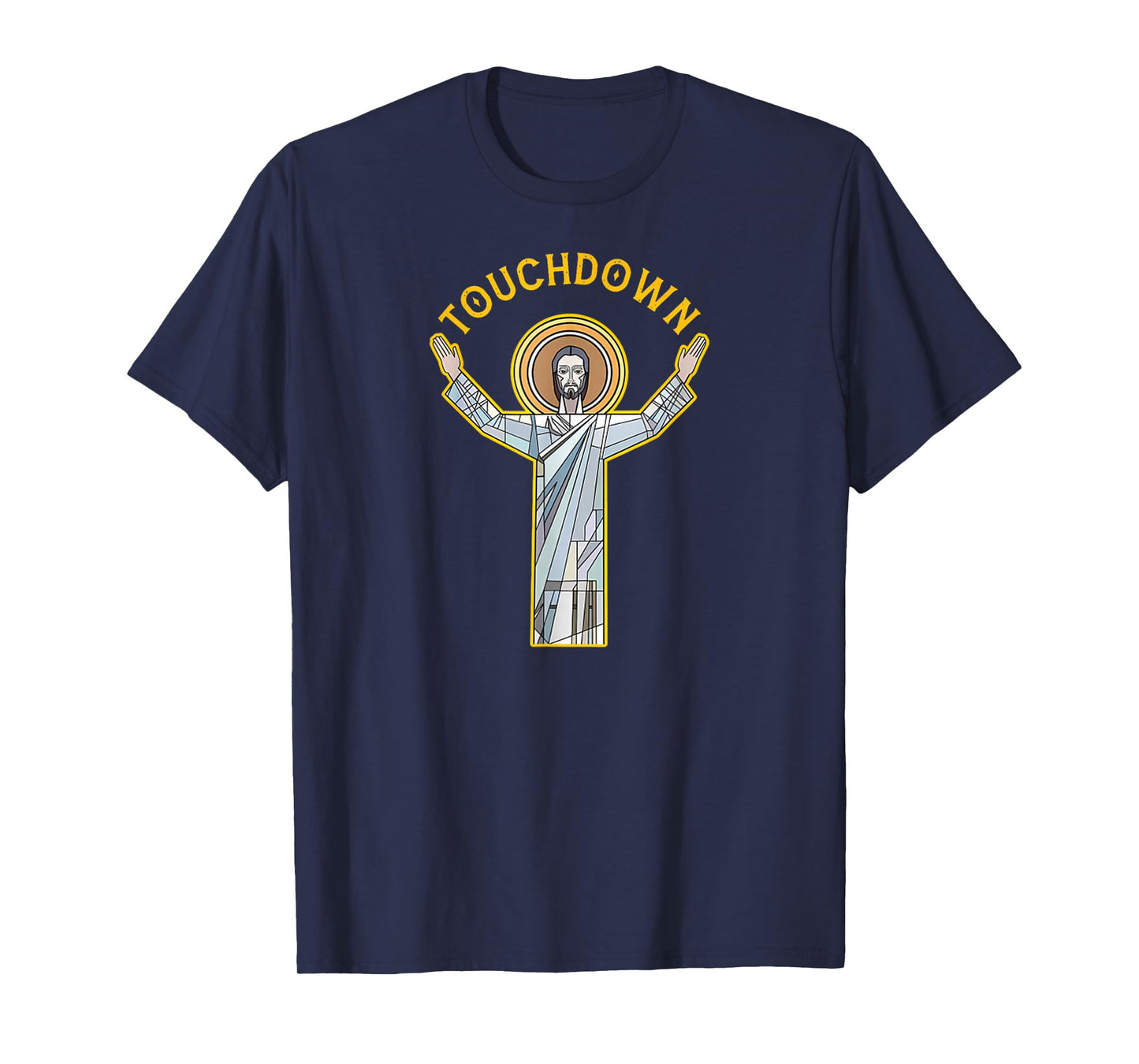 Jesus Touchdown Fun Christian Faith Saying Meme Christ Pray T-Shirt