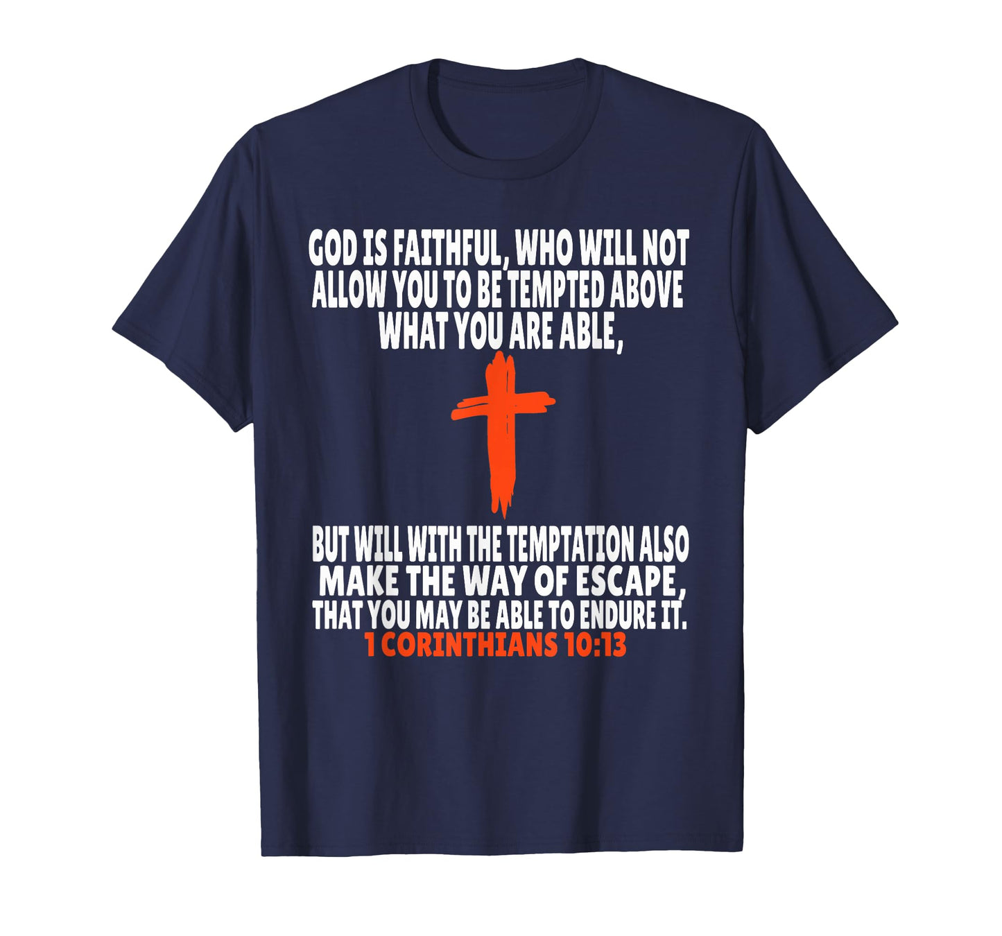 1 Corinthians 10:13 Bible Verses Scripture T-Shirt
