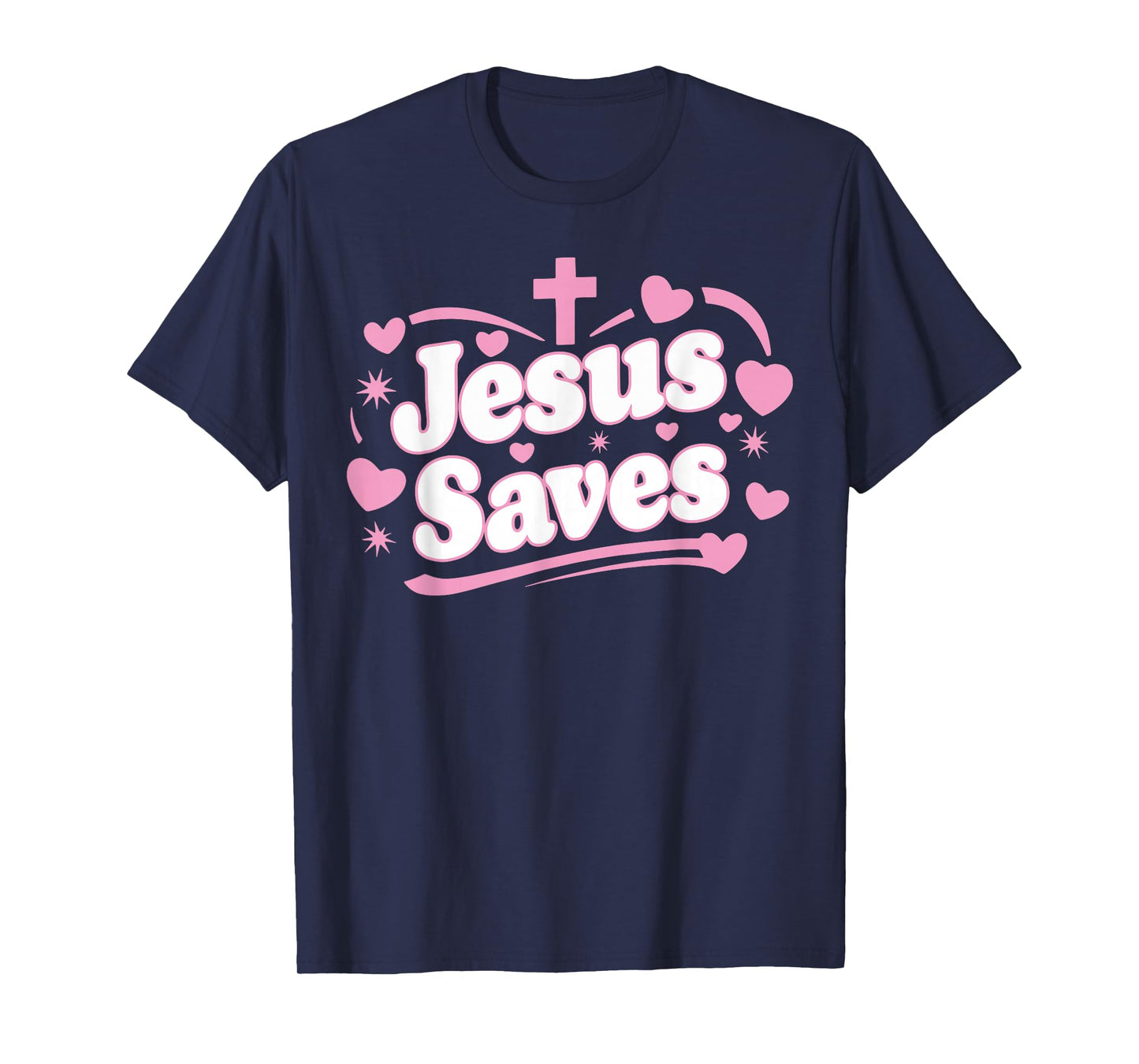 Jesus Saves Christian Cross God Faith Bible Religious Pray T-Shirt