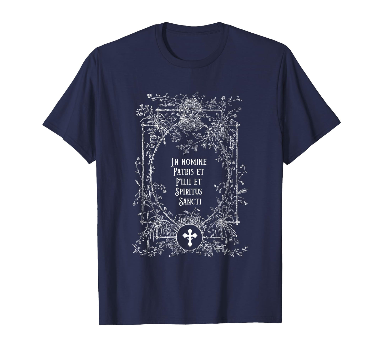 Latin Mass In Nomine Patris Sign of the Cross Catholic T-Shirt