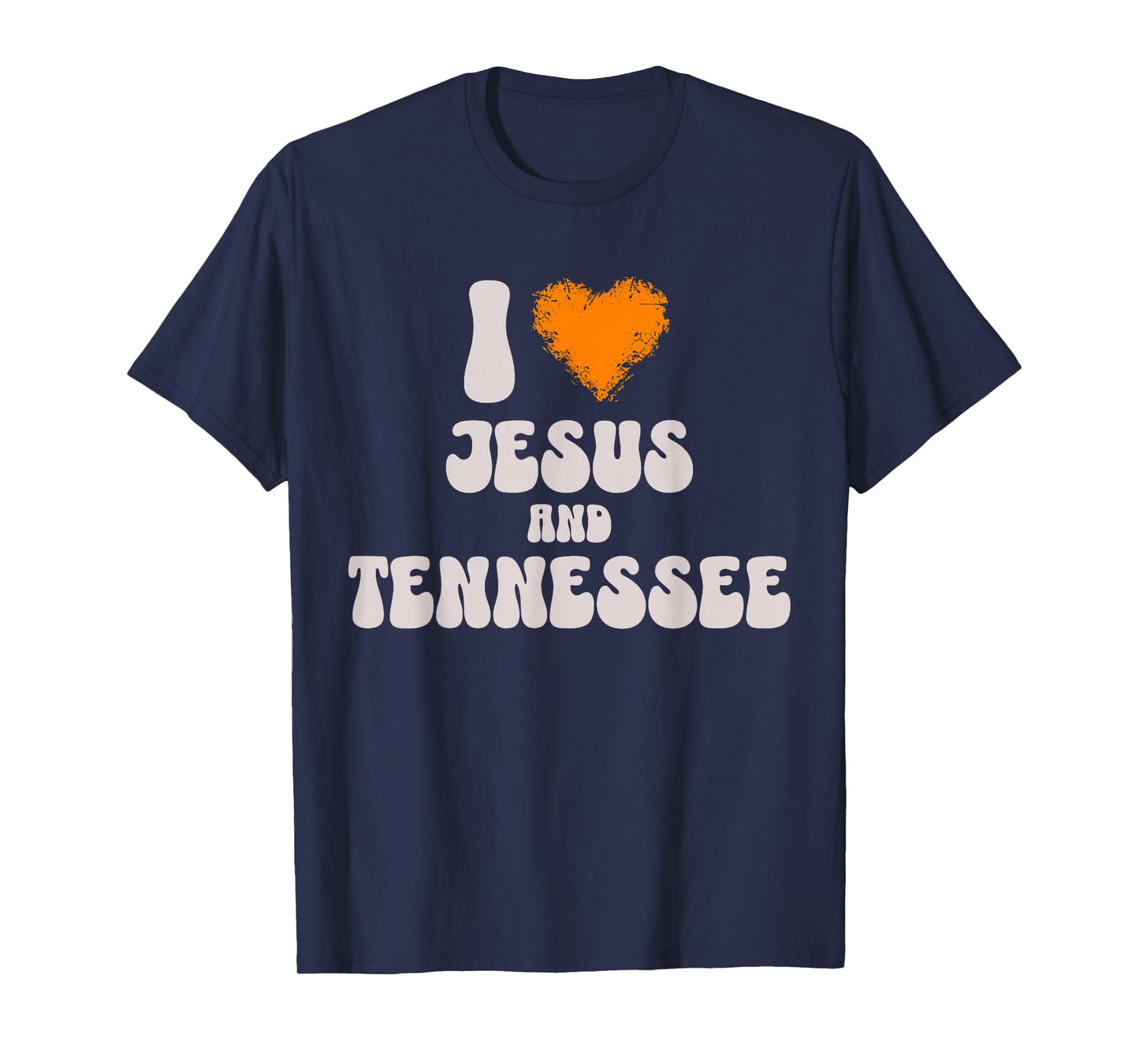I Jesus and Tennessee with Orange Heart T-Shirt