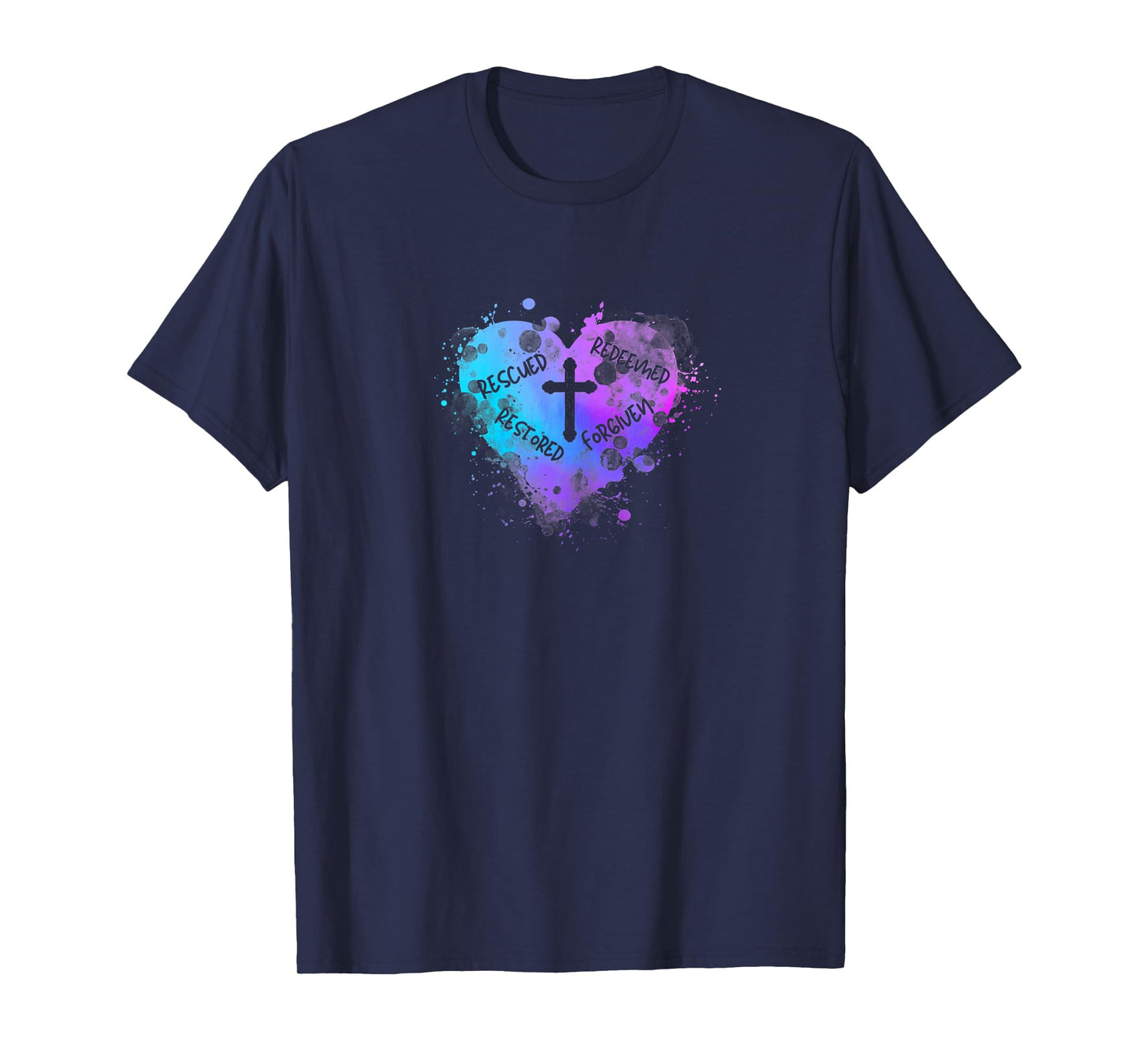 Women's Heart of Grace - Forgiven. Restored. Christian. T-Shirt